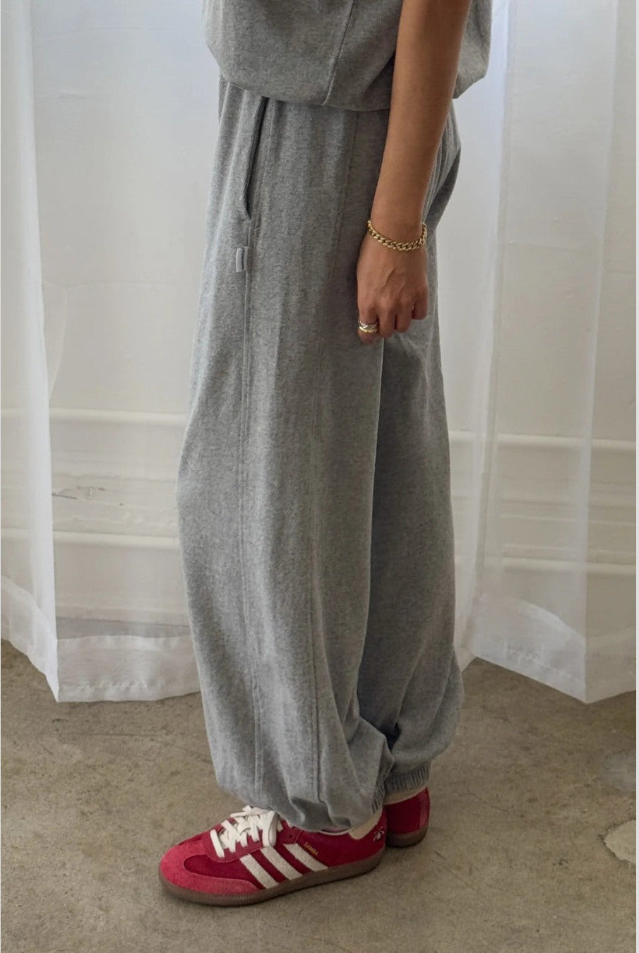 Cotton Balloon Jogger Pants