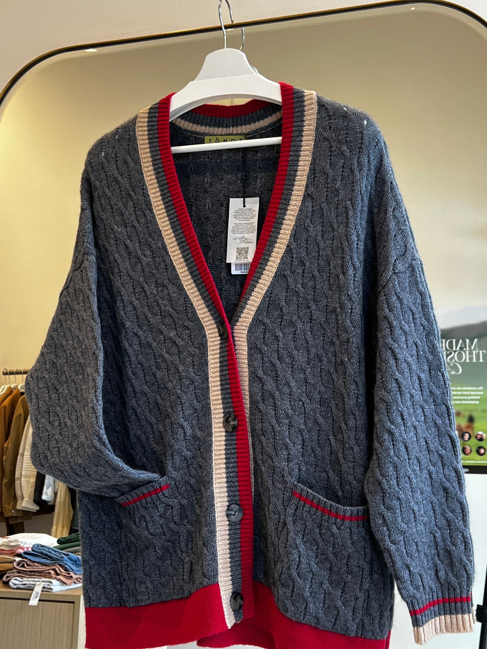 Cashmere Cable Knit Cardigan