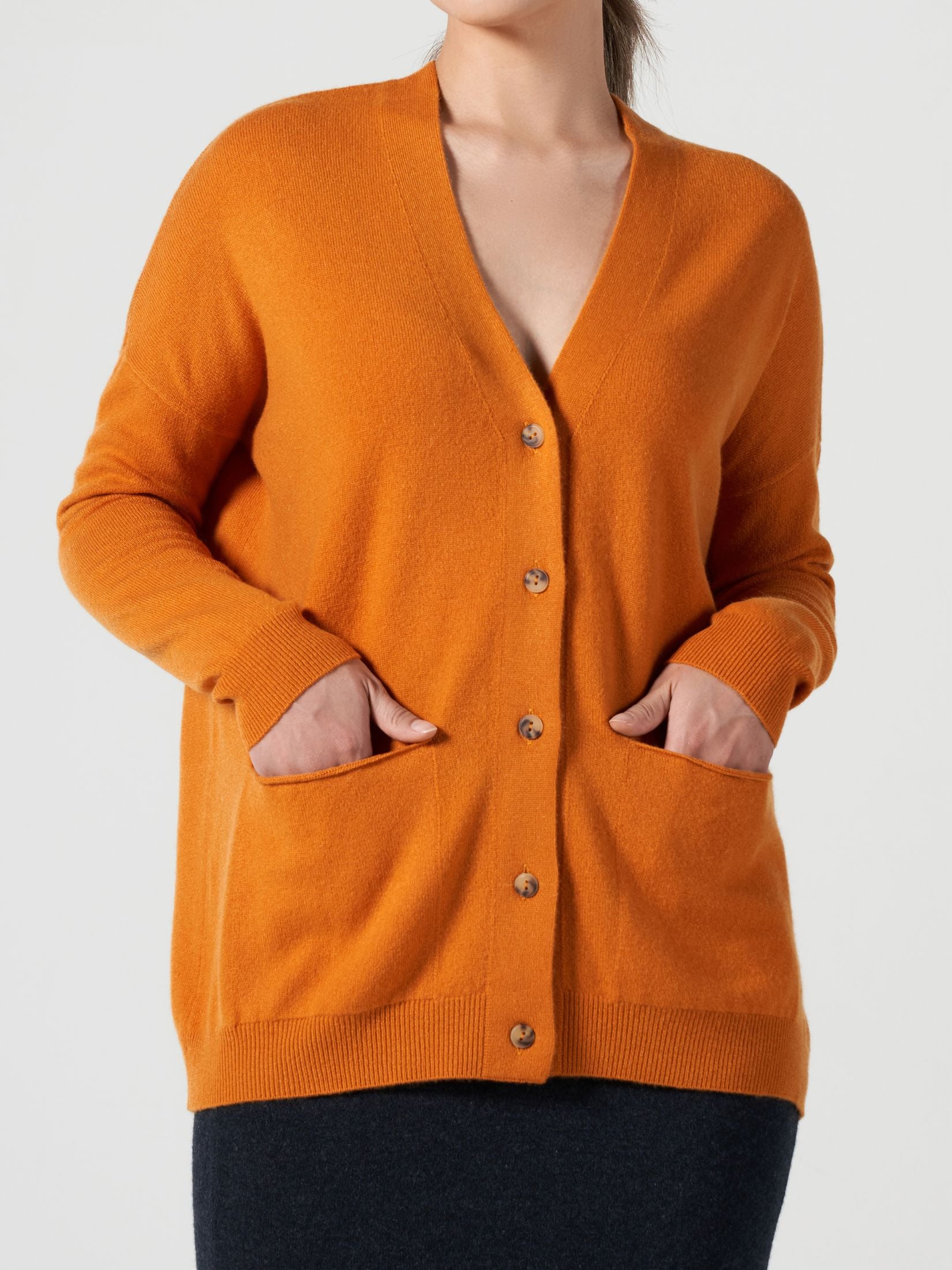 Cashmere Loose Pocket Cardigan