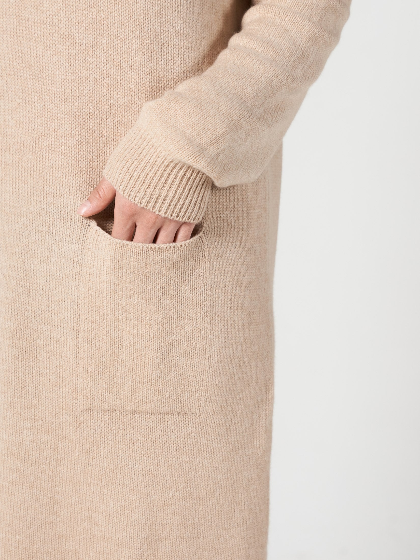 Cashmere One Pocket Loose Dress