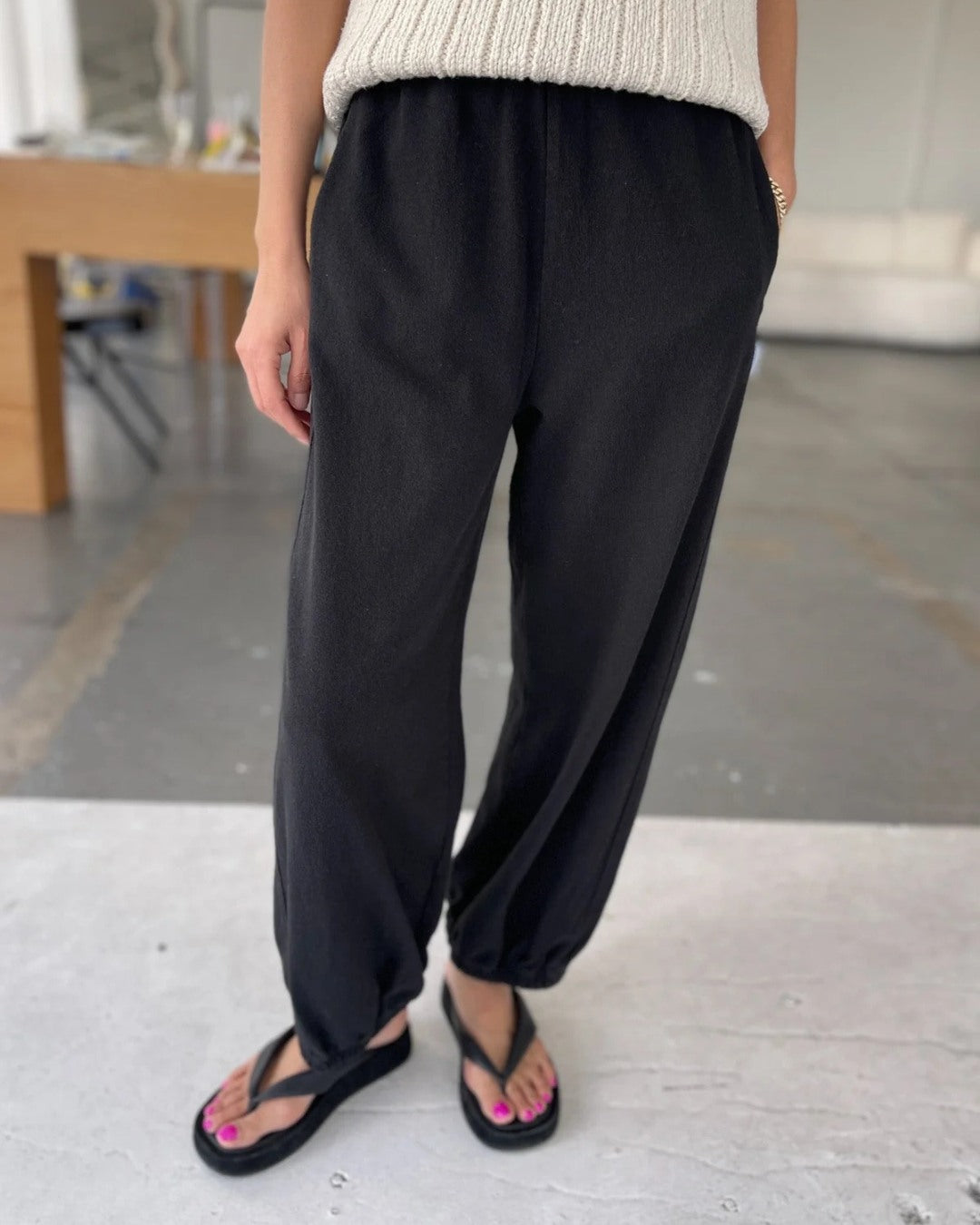 Cotton Balloon Jogger Pants