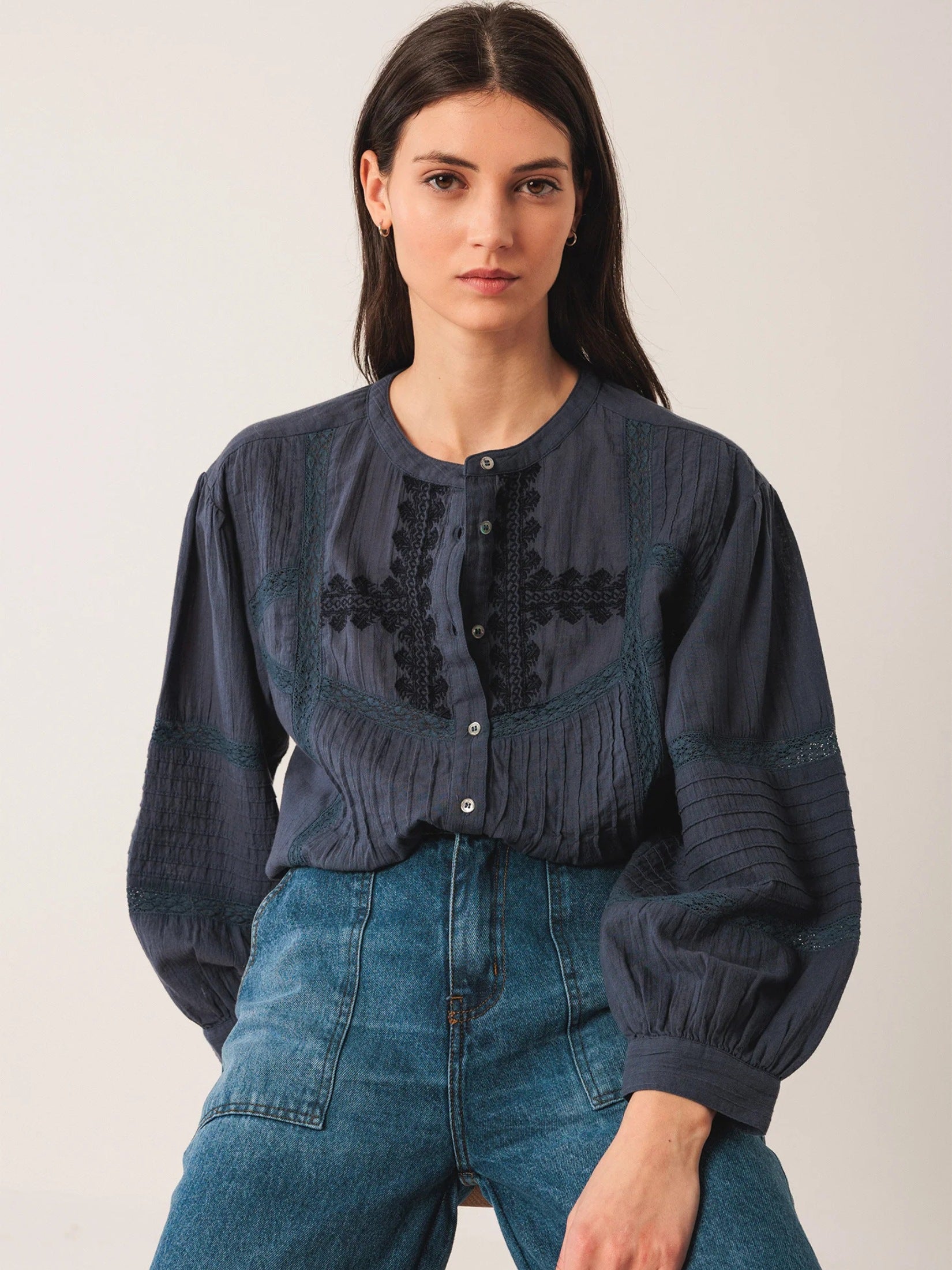 Ethnic Embroidered Shirt