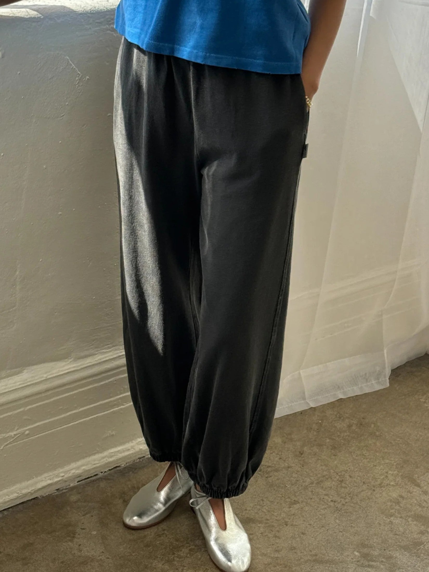 Cotton Balloon Jogger Pants