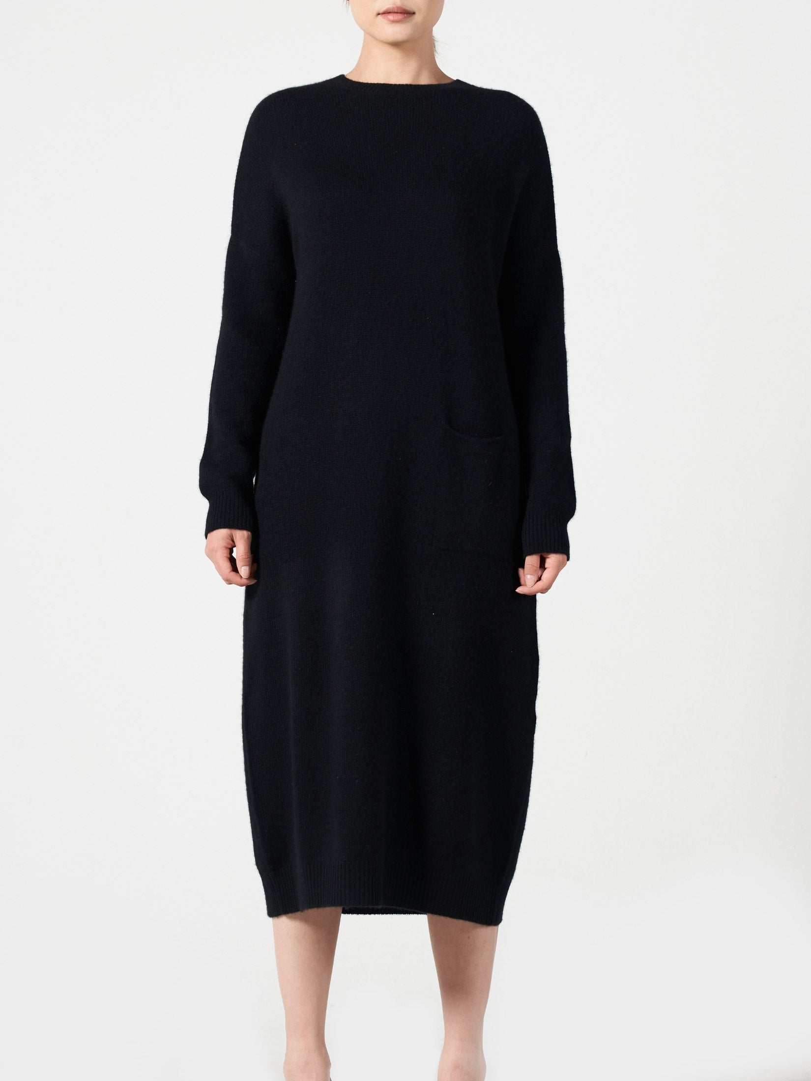Cashmere One Pocket Loose Dress