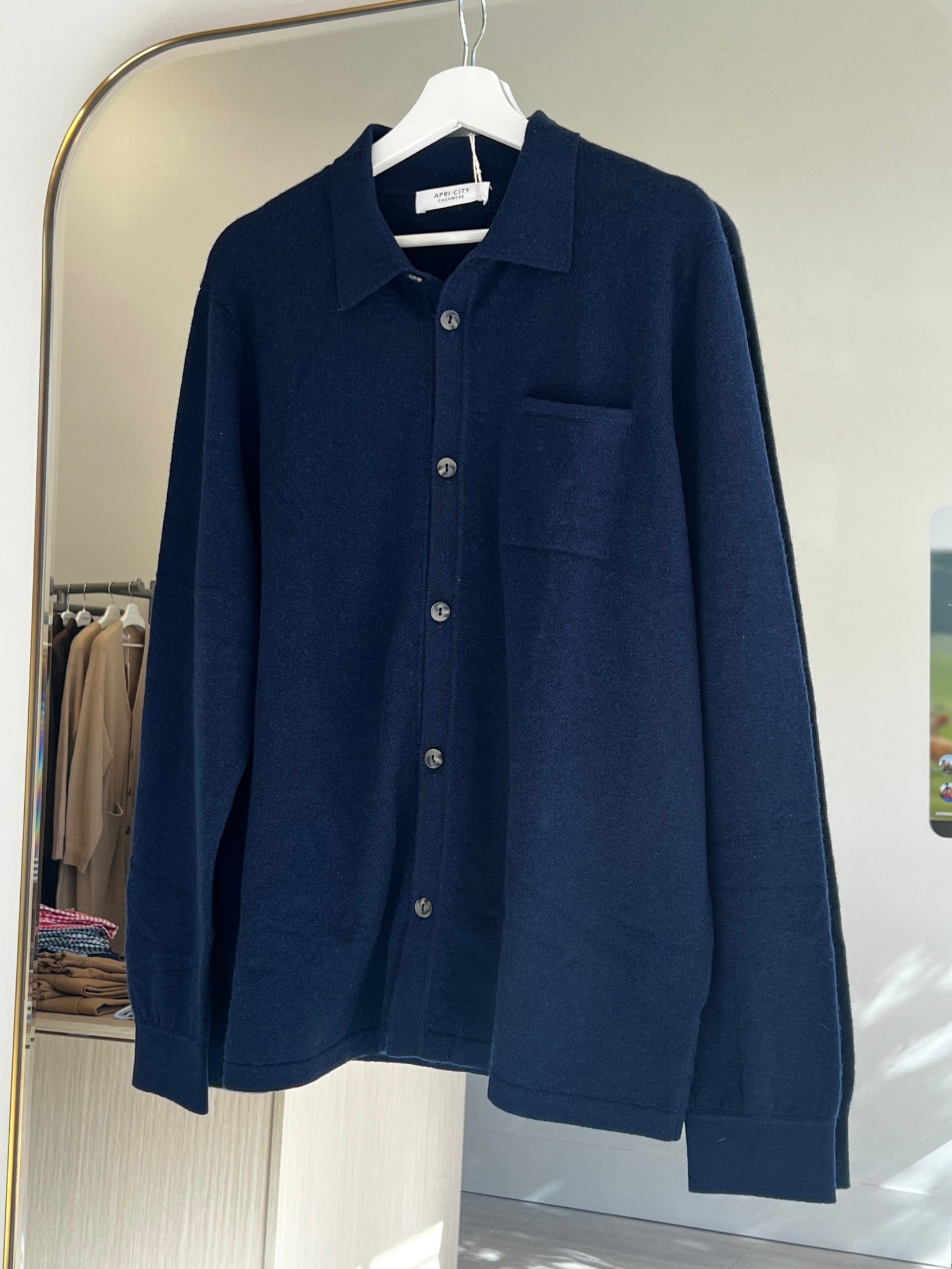 Cashmere Polo Cardigan