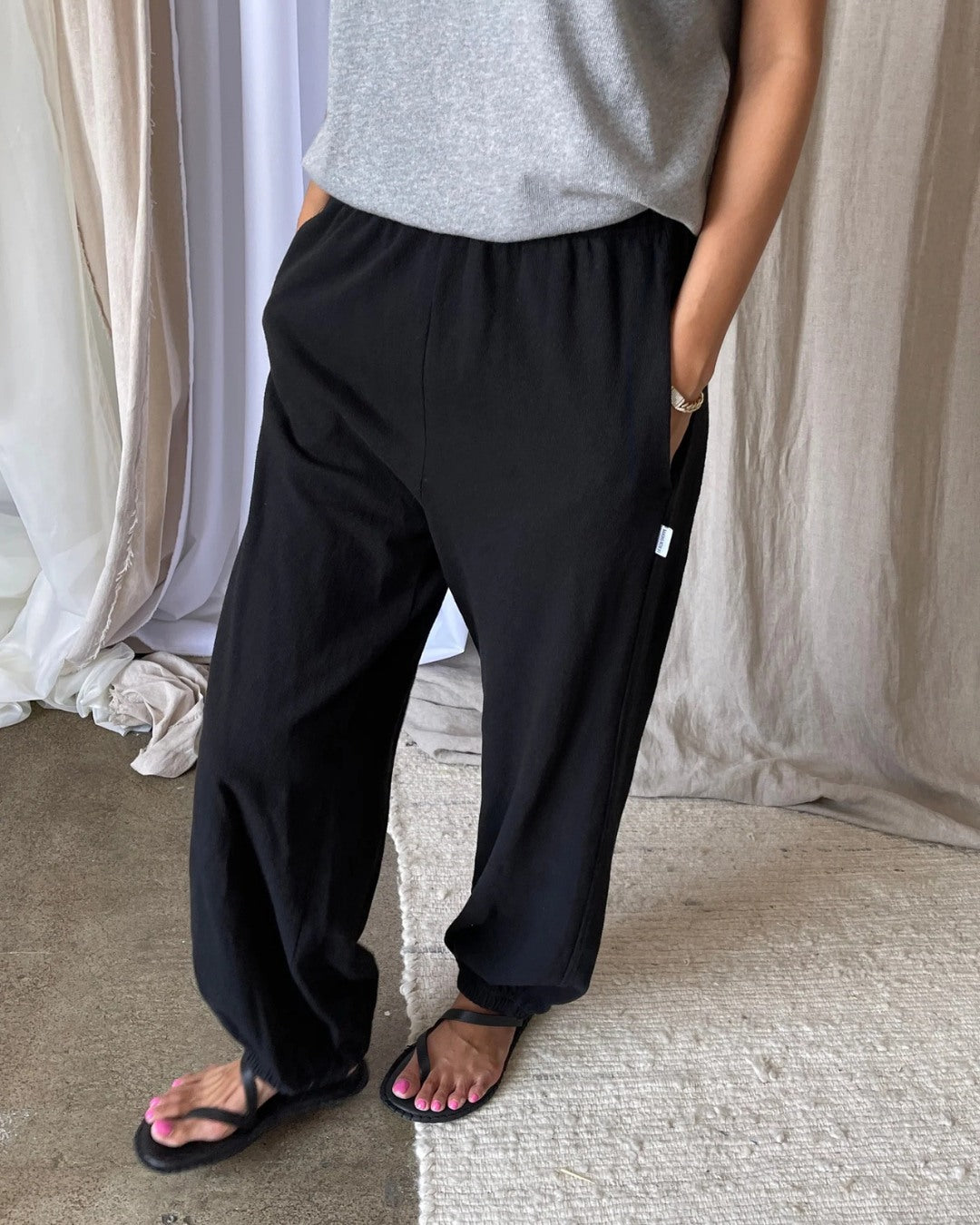 Cotton Balloon Jogger Pants