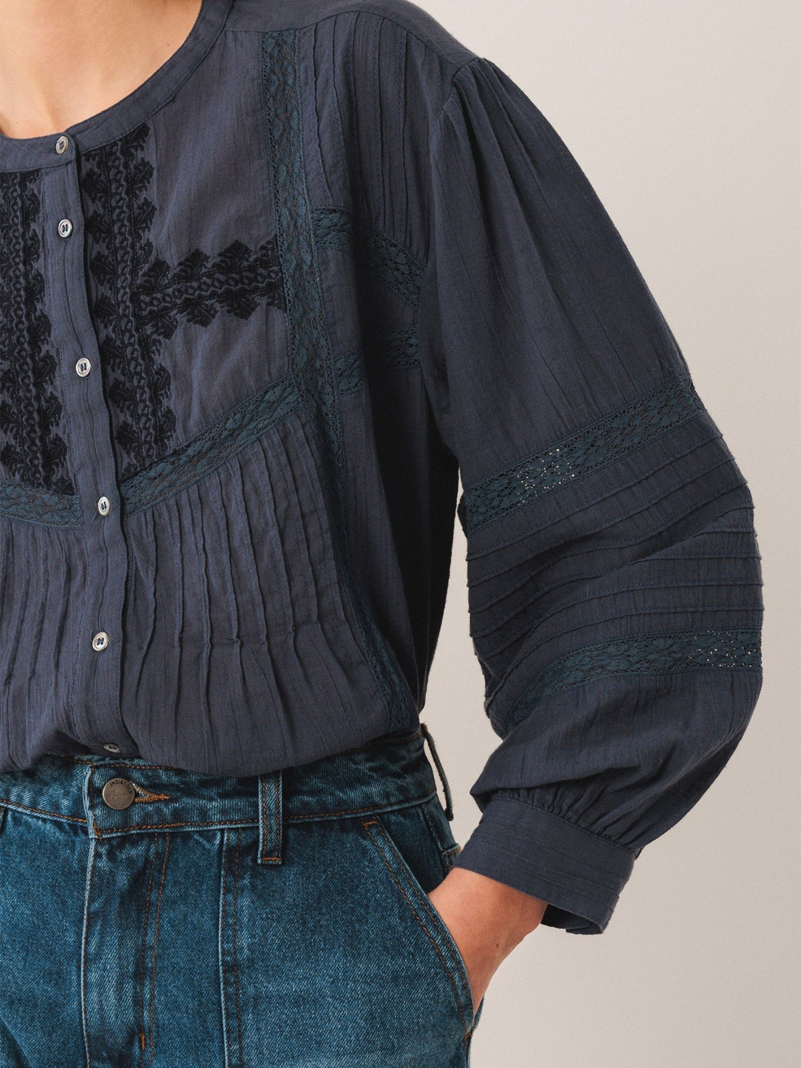 Ethnic Embroidered Shirt