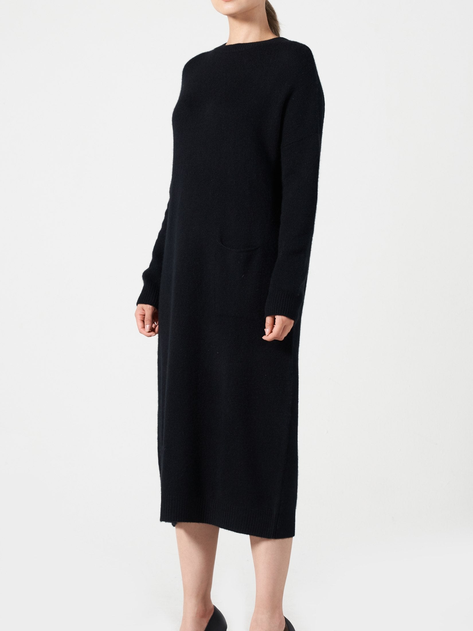 Cashmere One Pocket Loose Dress