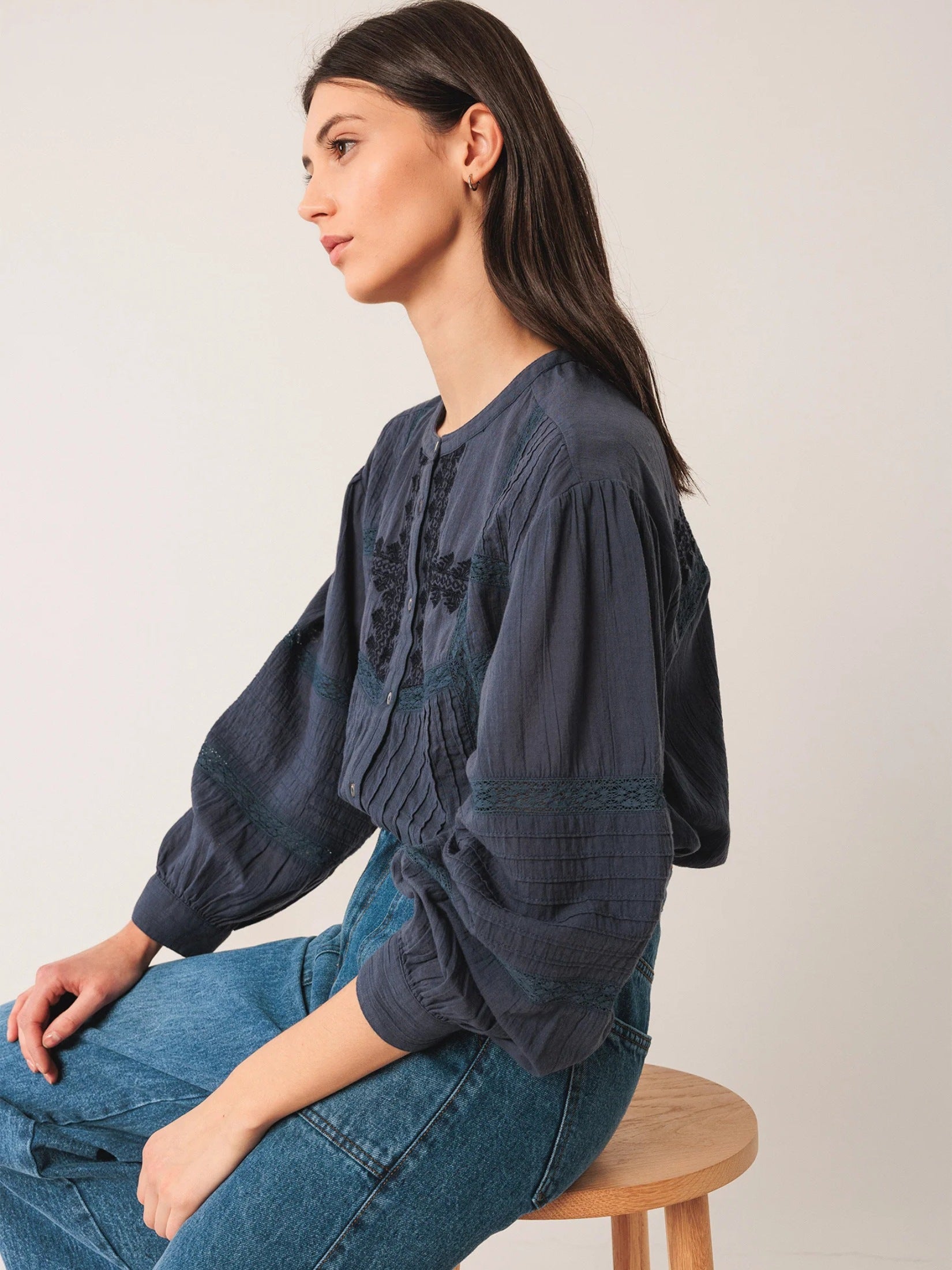 Ethnic Embroidered Shirt