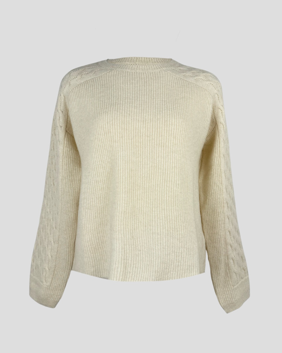 Cashmere Cable Knit Round Neck