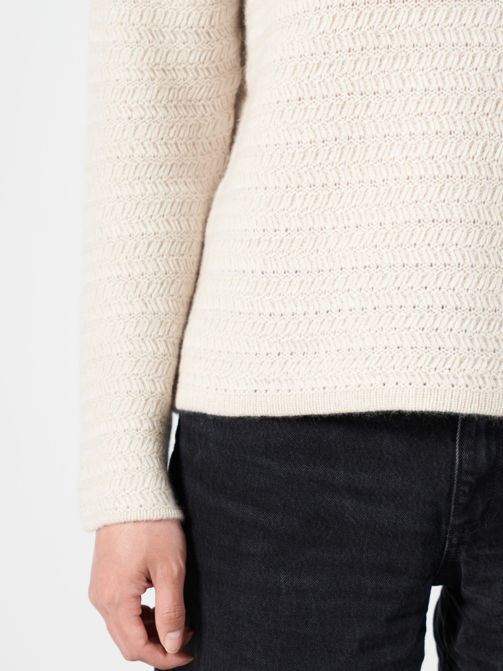 Running Stitch Cashmere Sweater