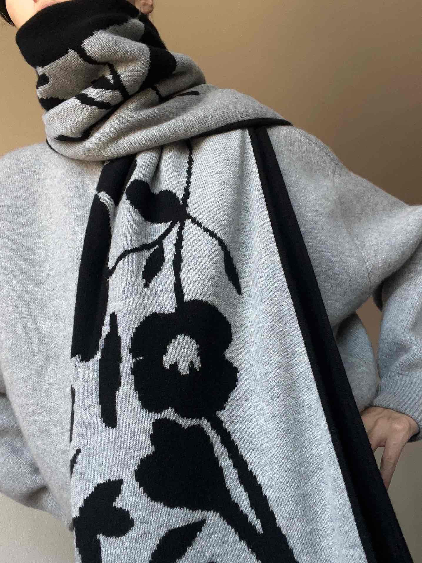 Floral Cashmere Scarf