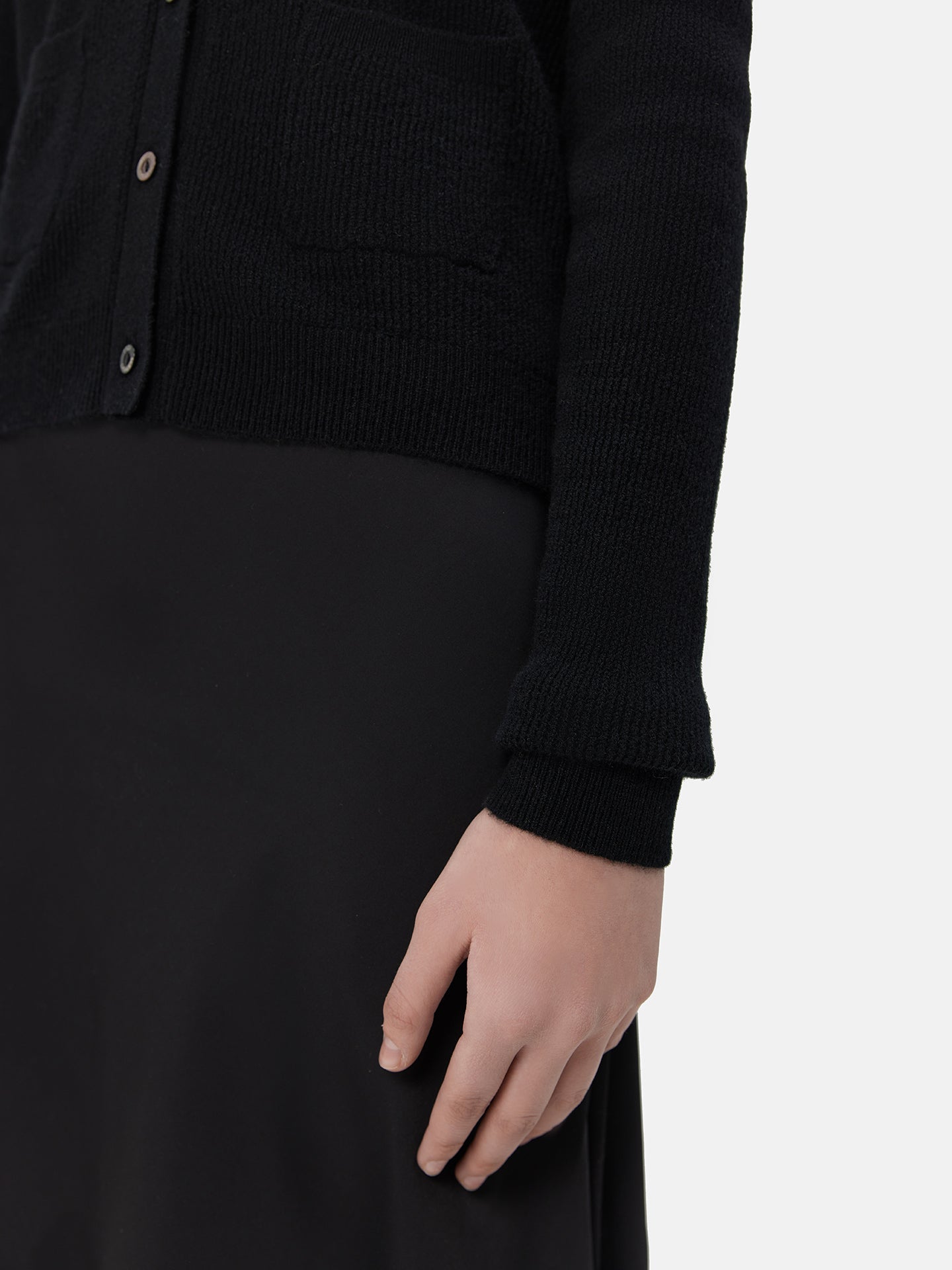 Cashmere Mesh Knit Cardigan