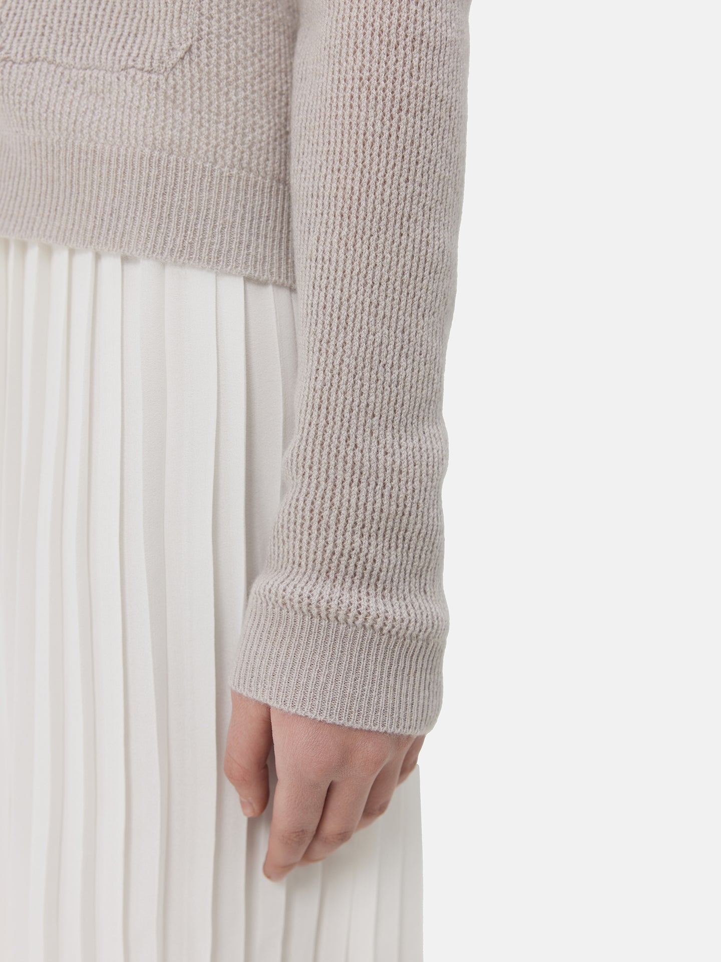 Cashmere Mesh Knit Cardigan