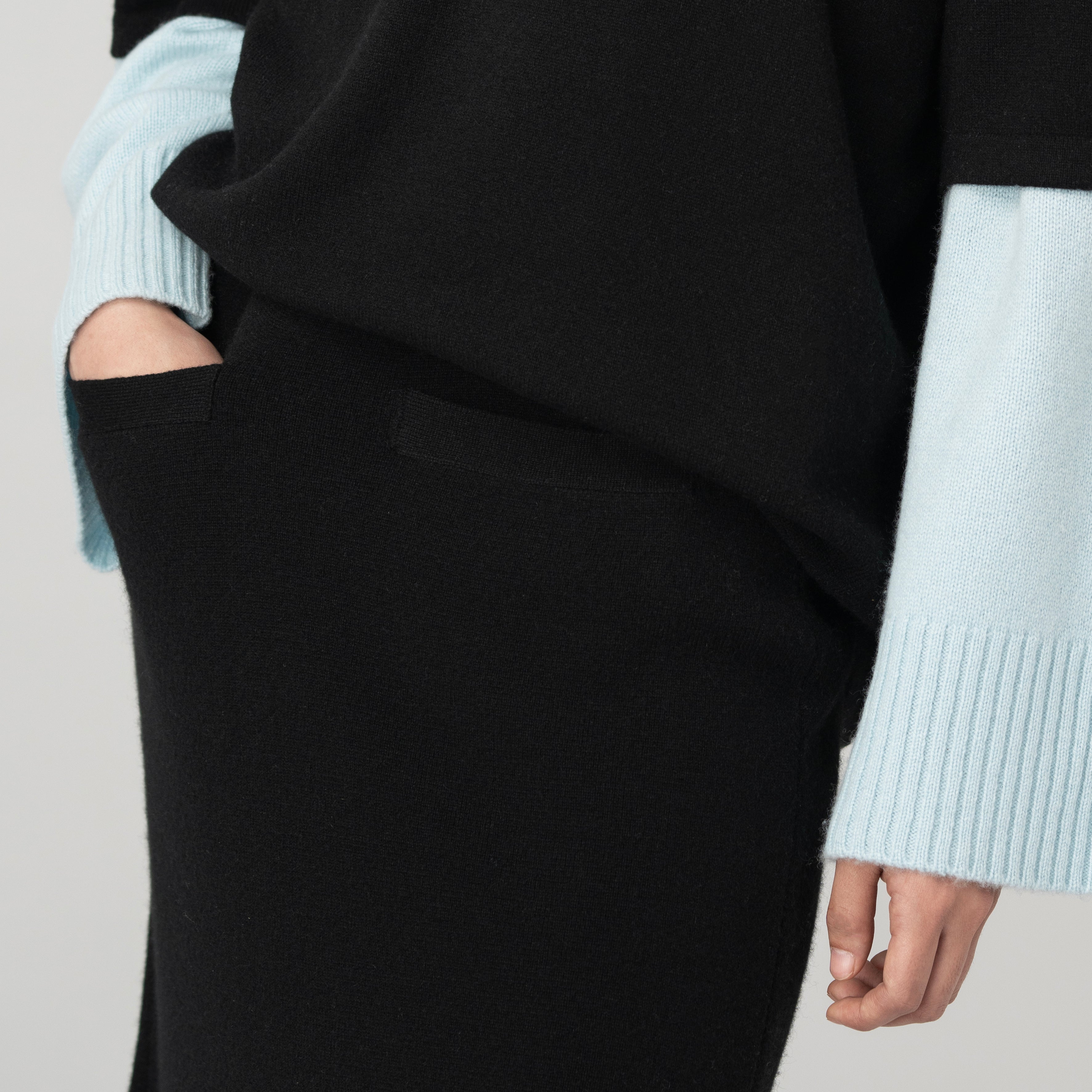 Cashmere Maxi Slit Skirt