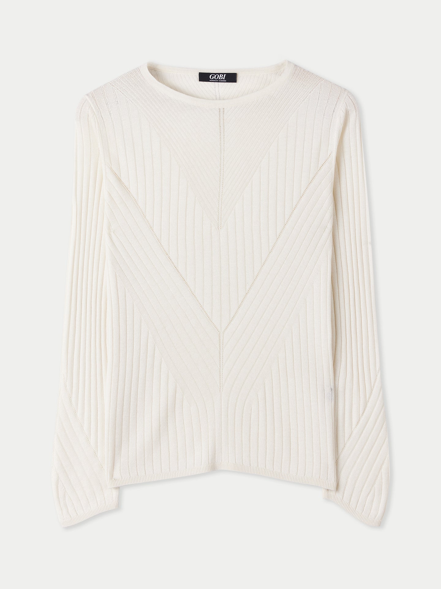 Silk Cashmere Rib Knit Sweater