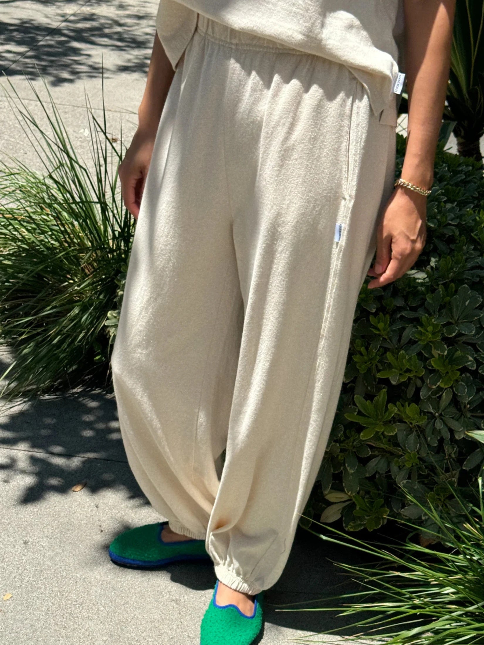 Cotton Balloon Jogger Pants