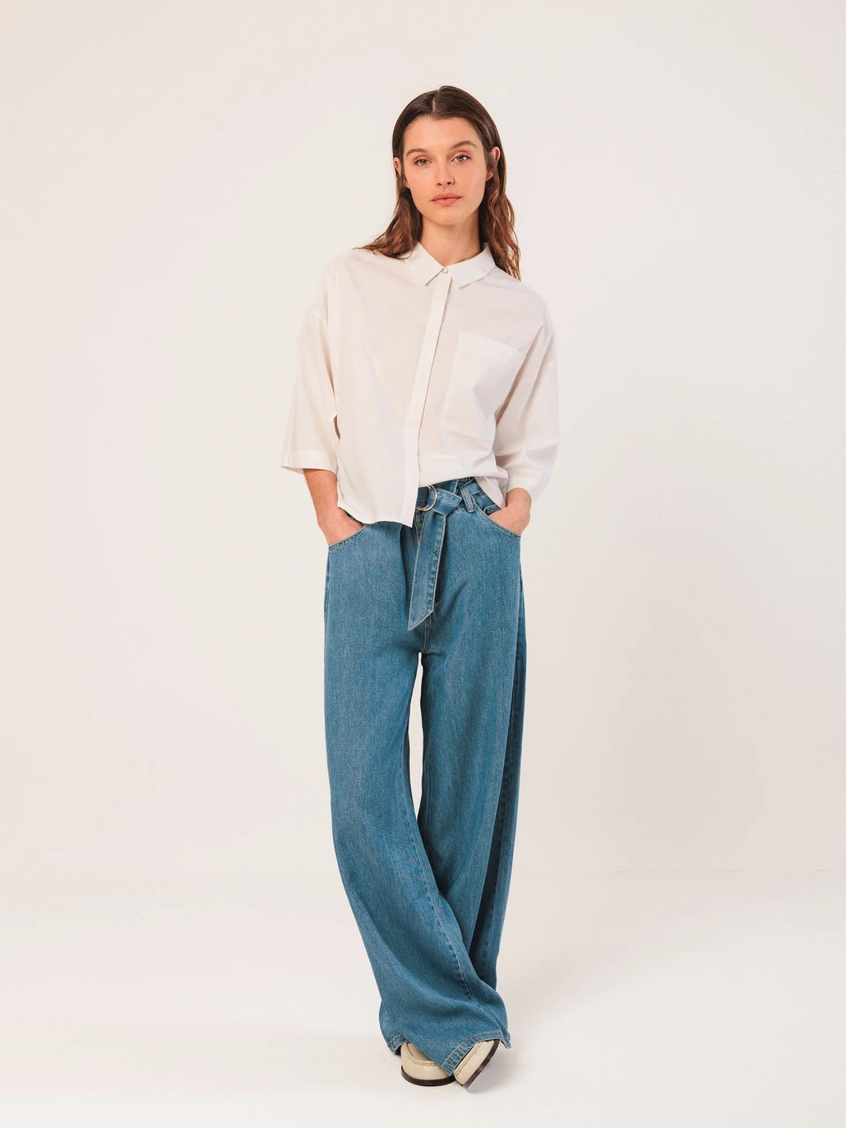 Boxy Poplin Shirt