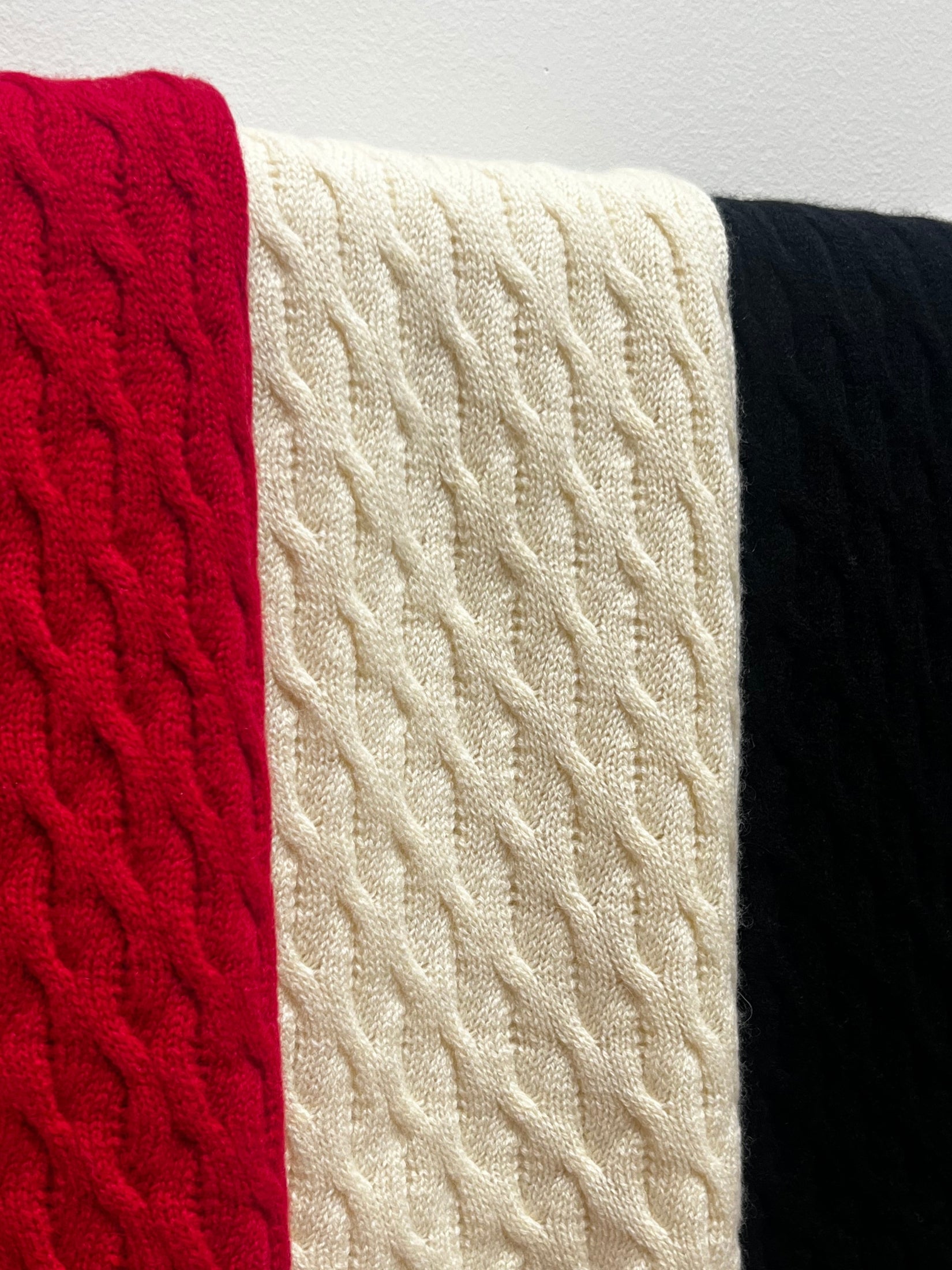 Cashmere Cable Knit Scarf