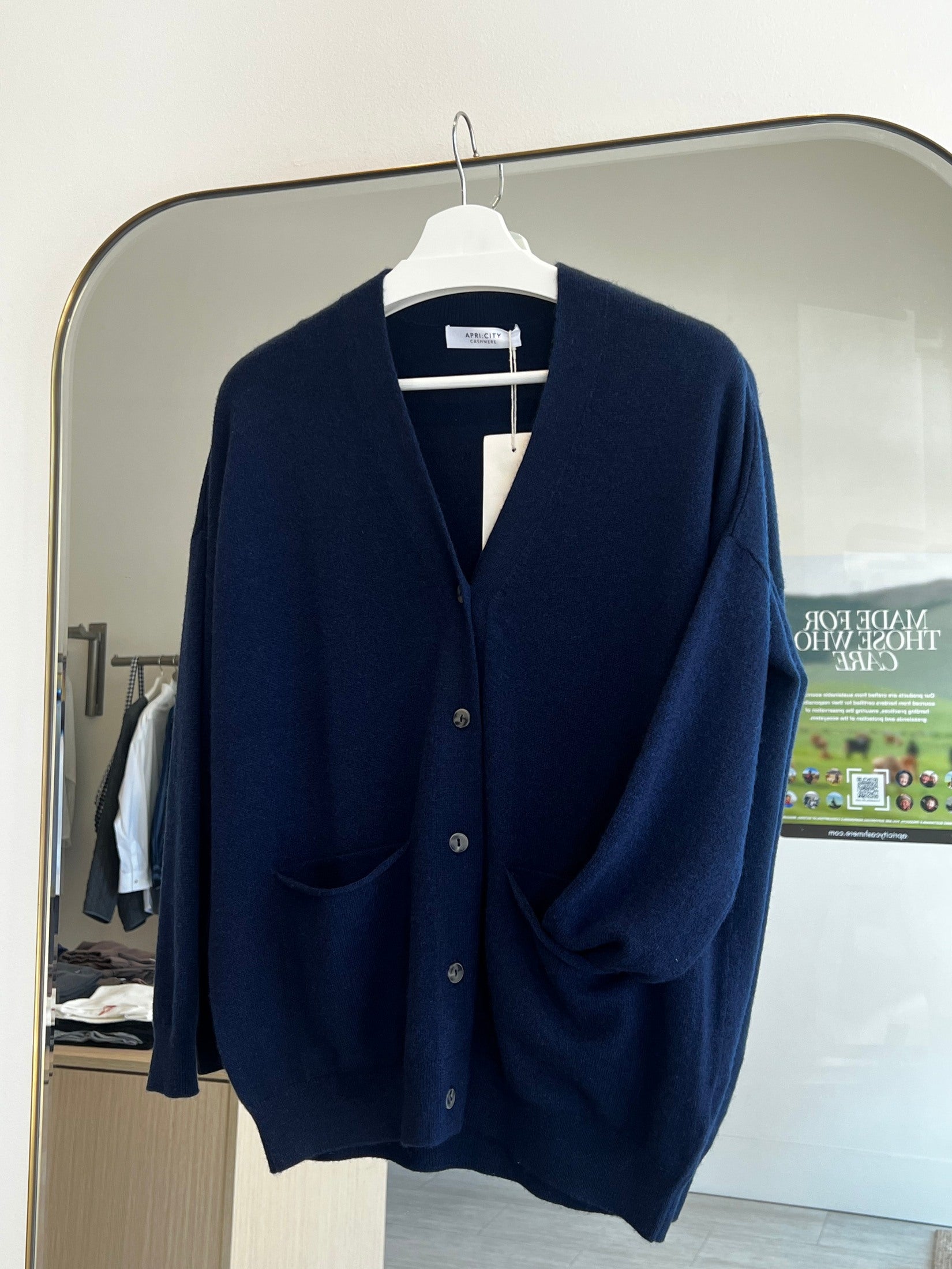 Cashmere Loose Pocket Cardigan