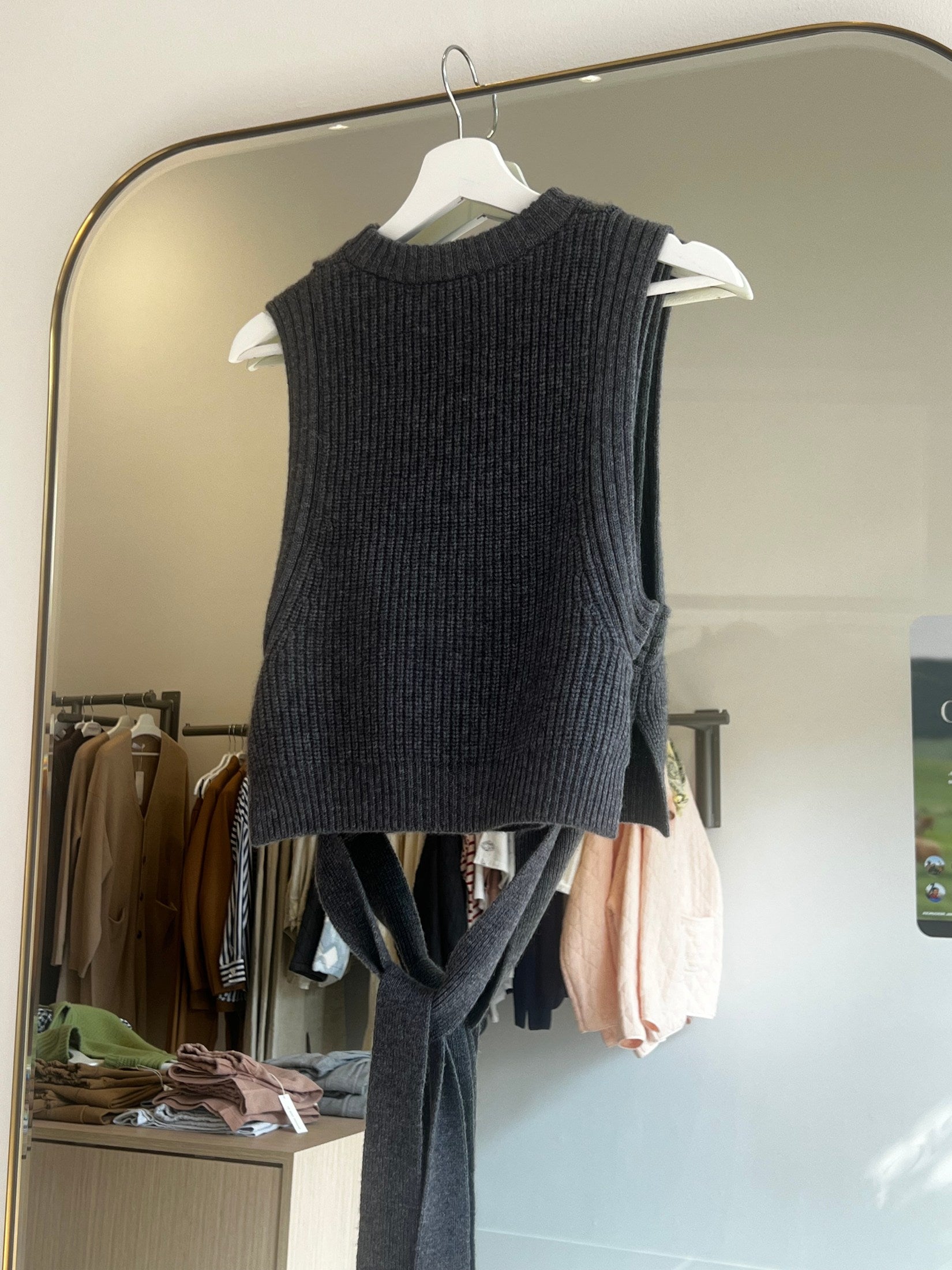 Cashmere Long Belt Vest