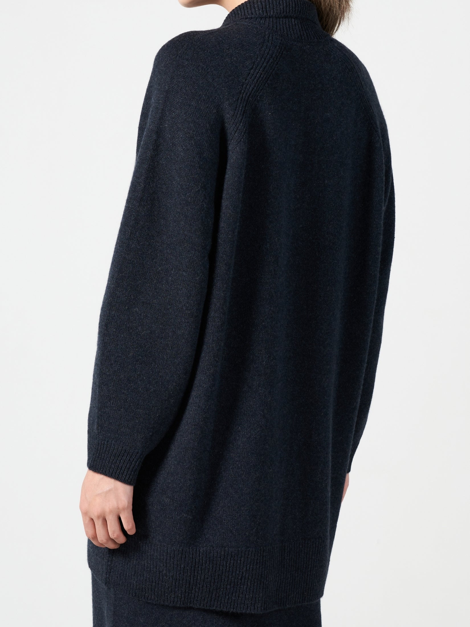 Cashmere Long Polo Cardigan