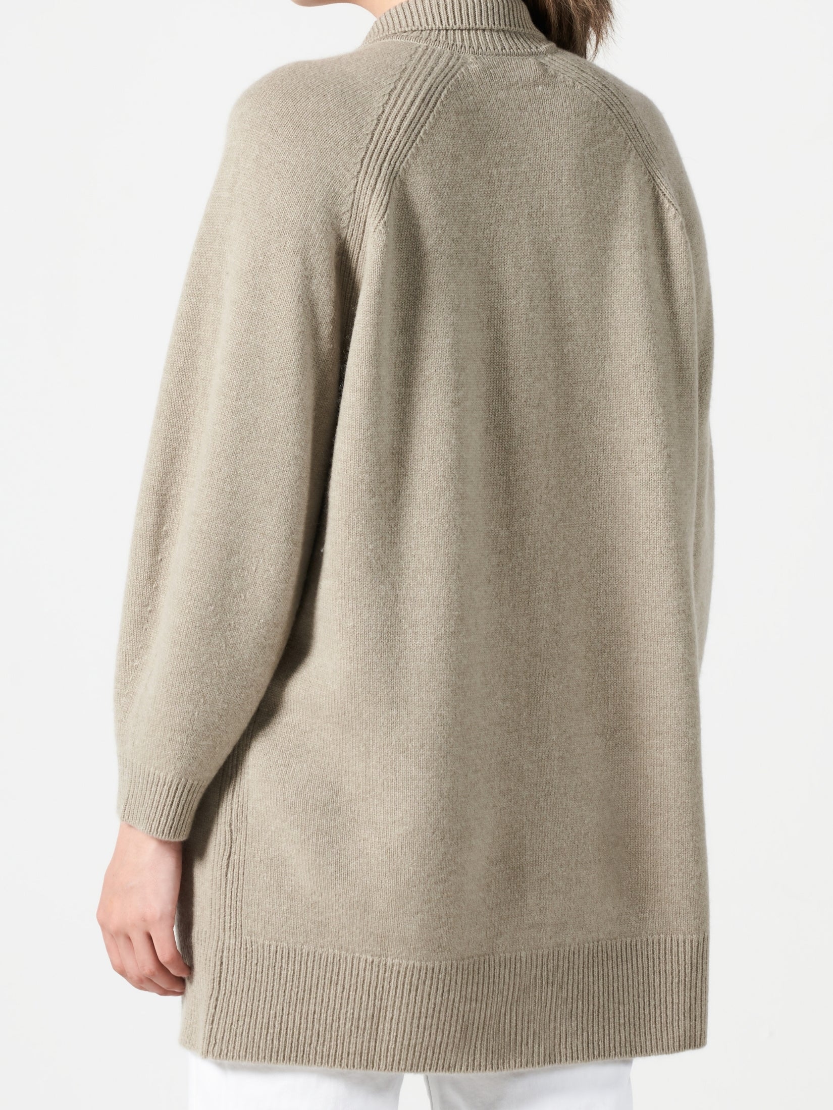 Cashmere Long Polo Cardigan