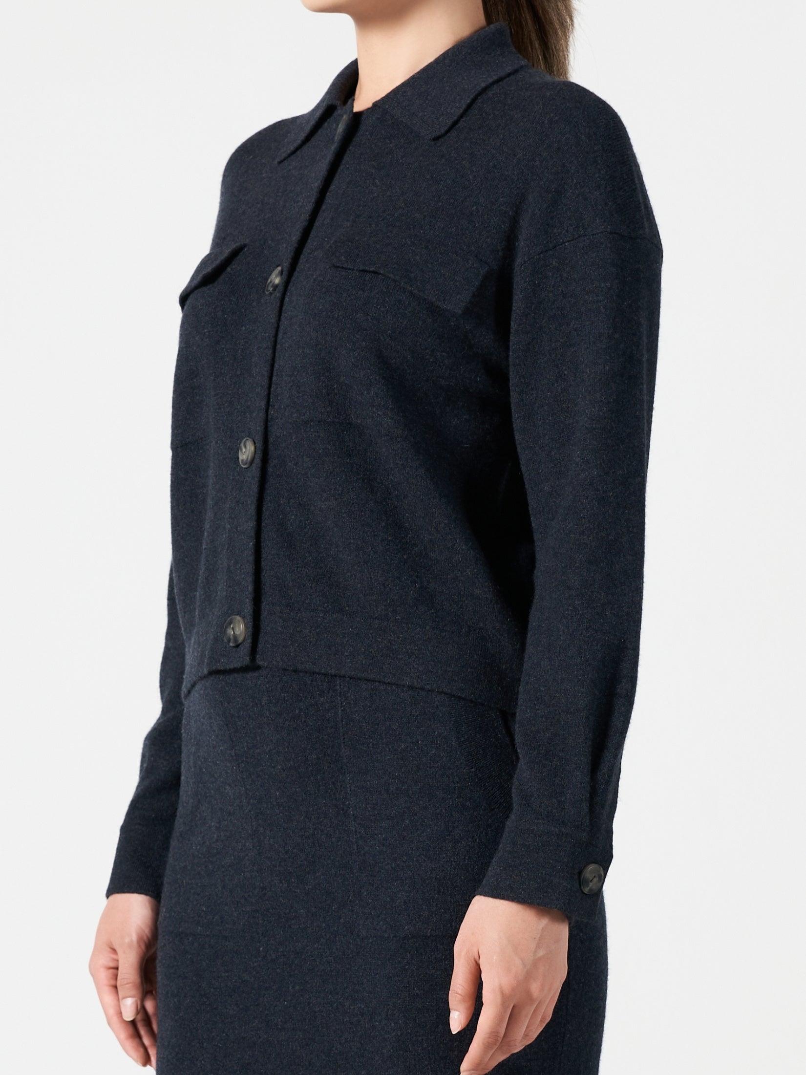 Cashmere Polo Cardigan