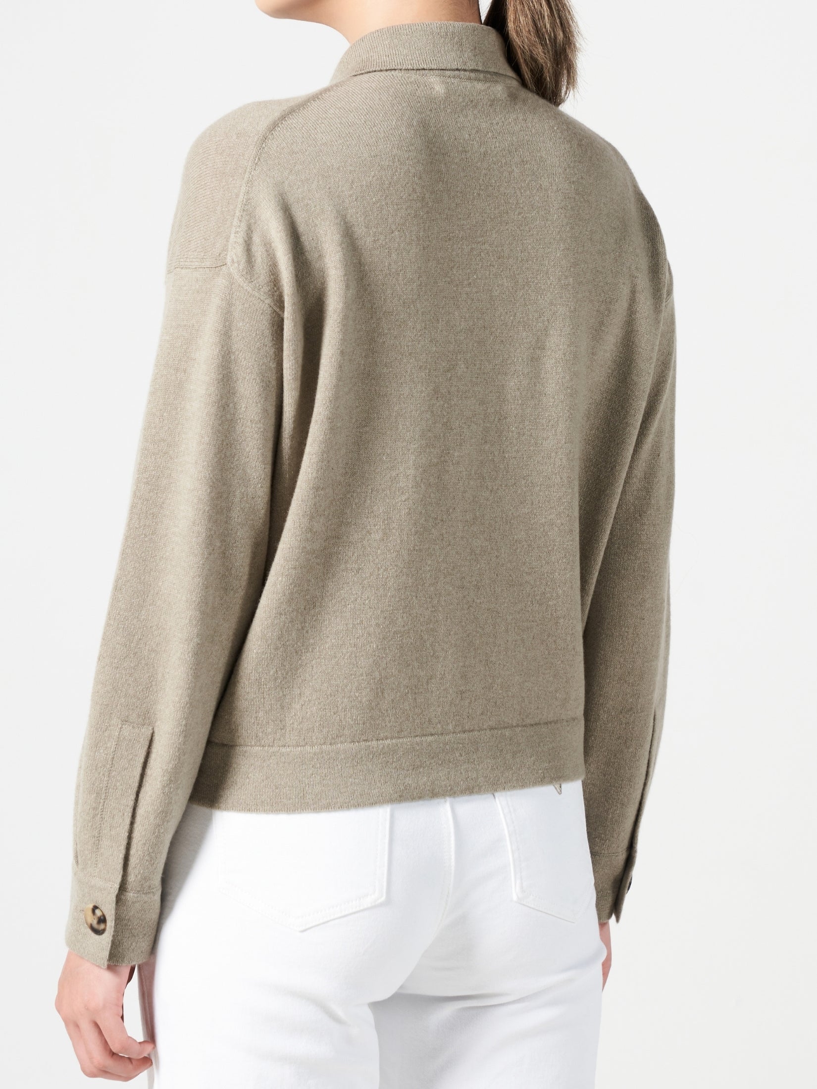 Cashmere Polo Cardigan