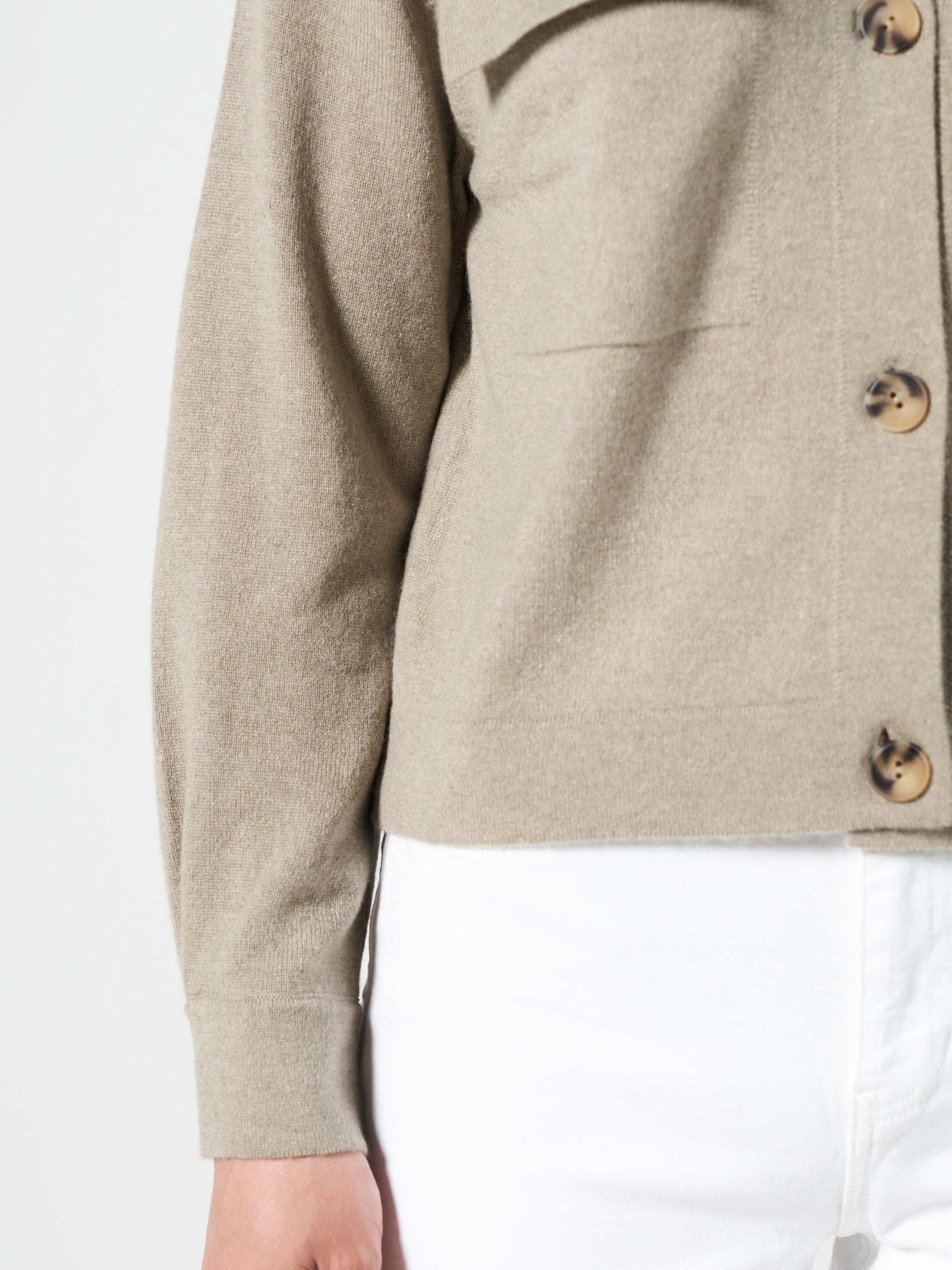 Cashmere Polo Cardigan