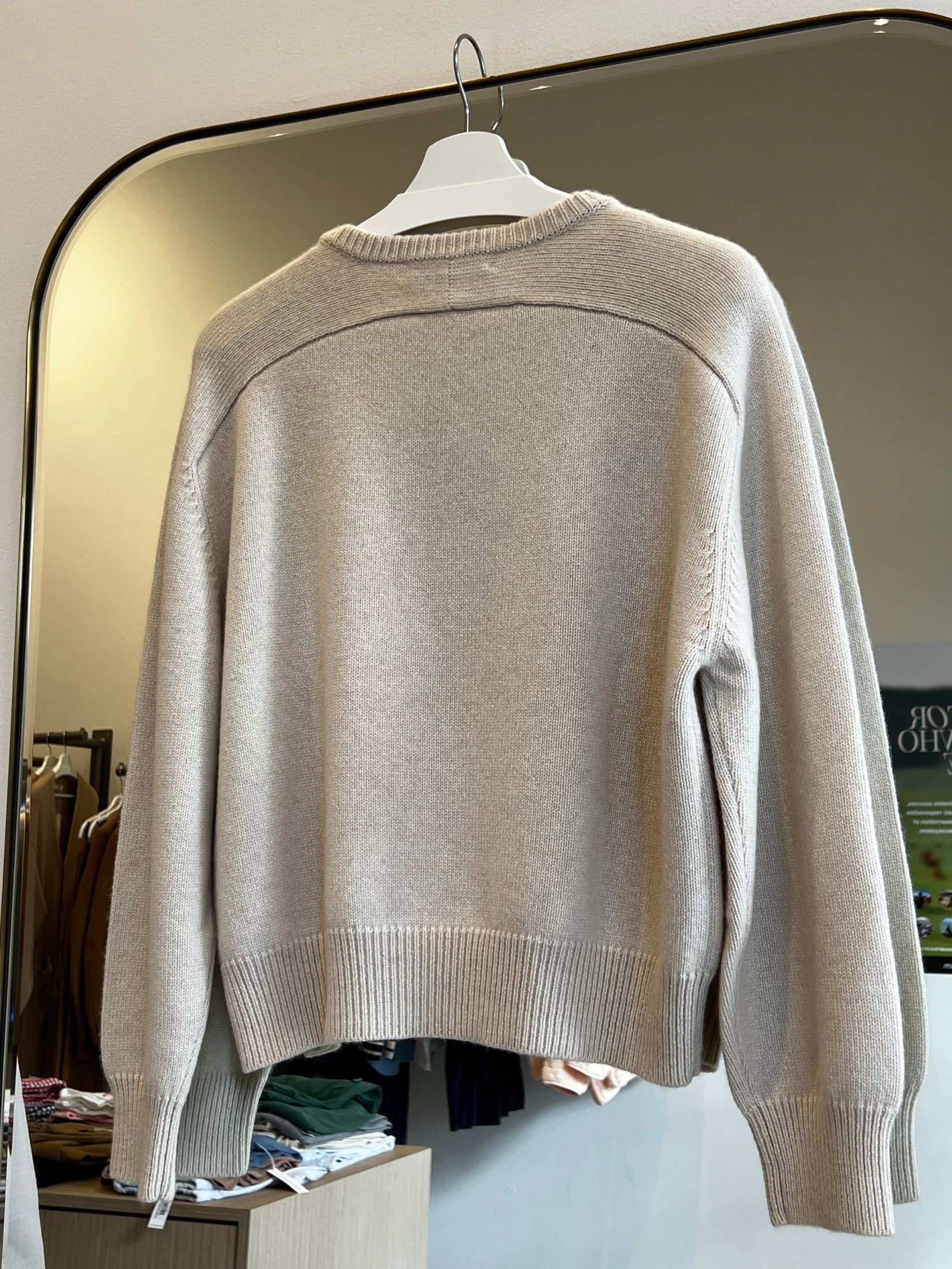 Round Neck Cropped Cashmere Sweater