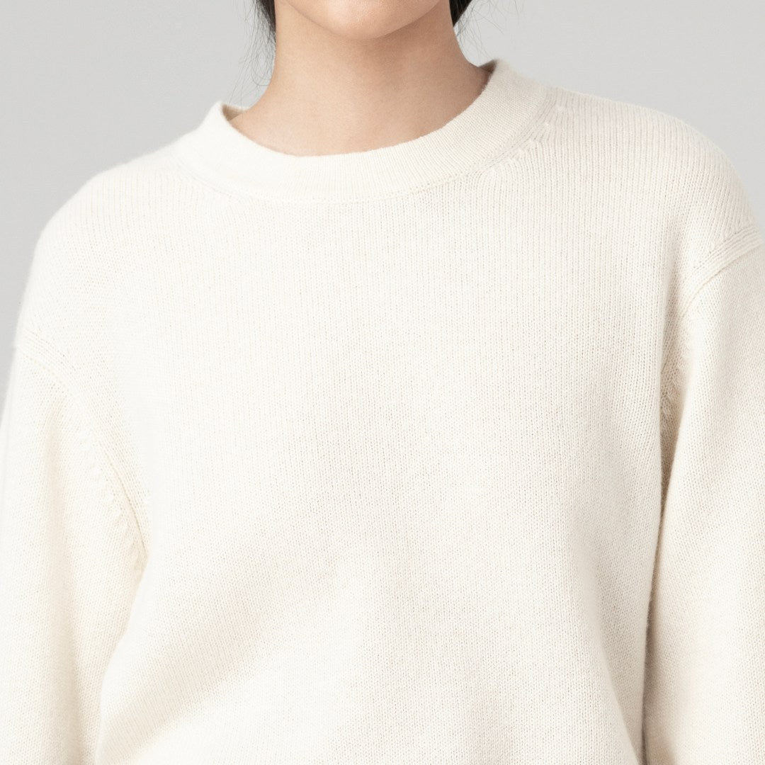 Balloon Sleeve Cashmere Sweater