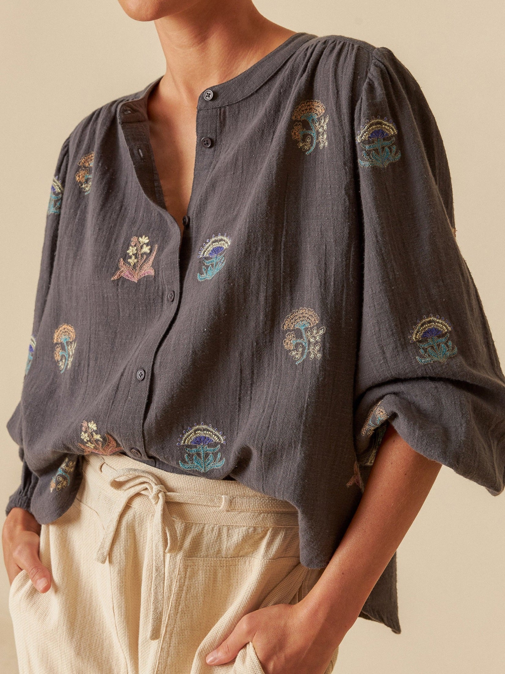Color Embroidered Shirt