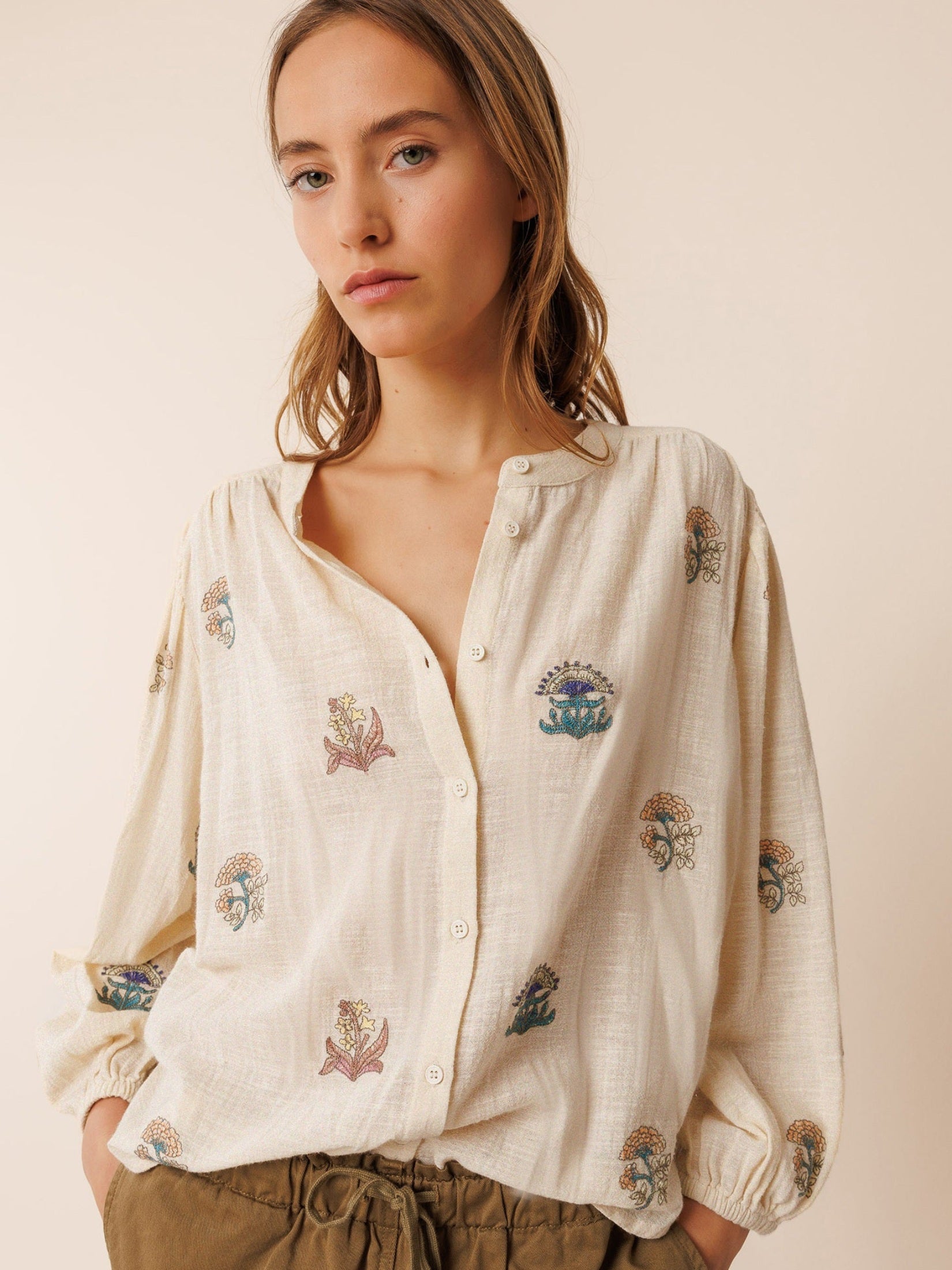 Color Embroidered Shirt