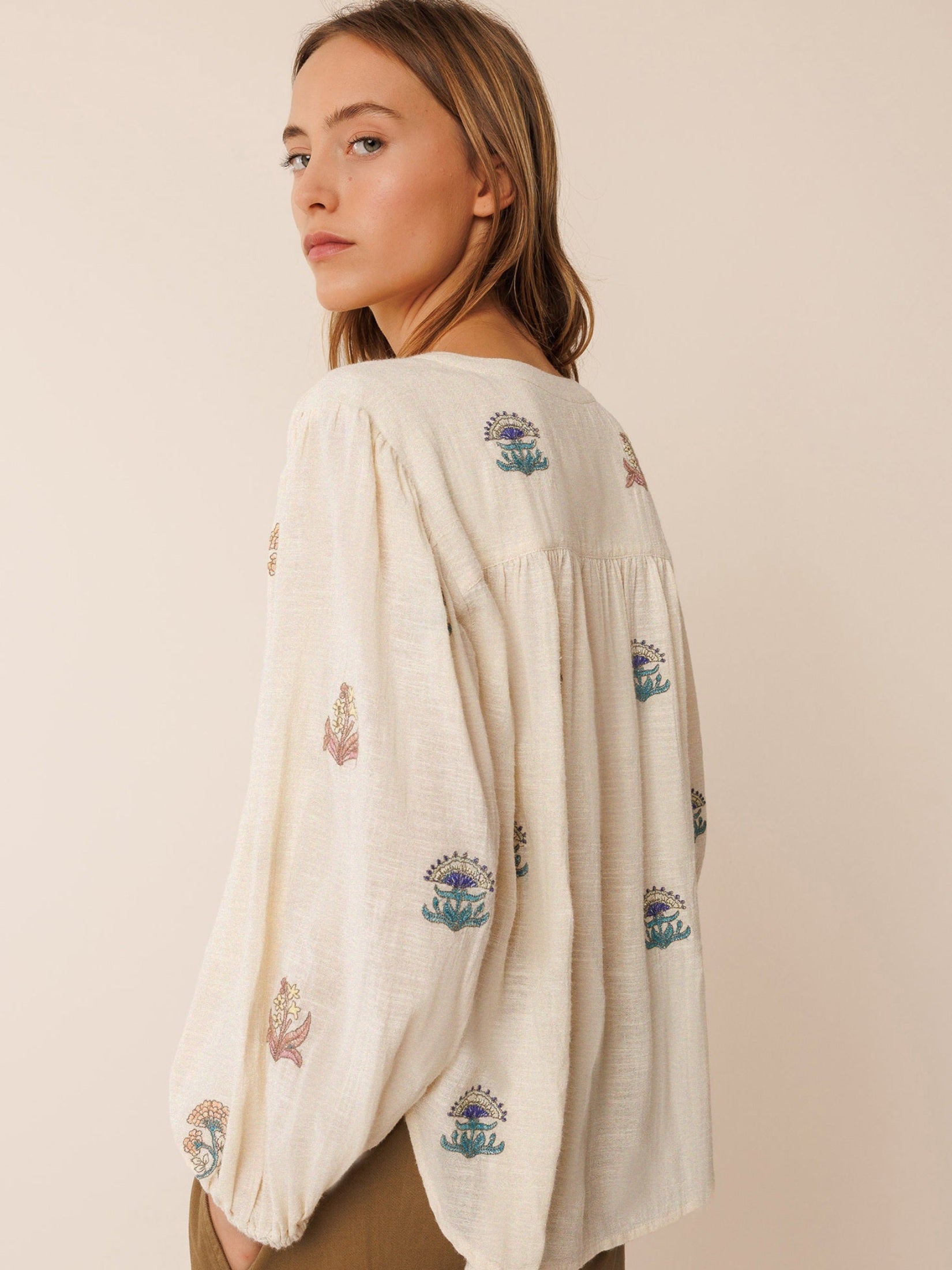 Color Embroidered Shirt