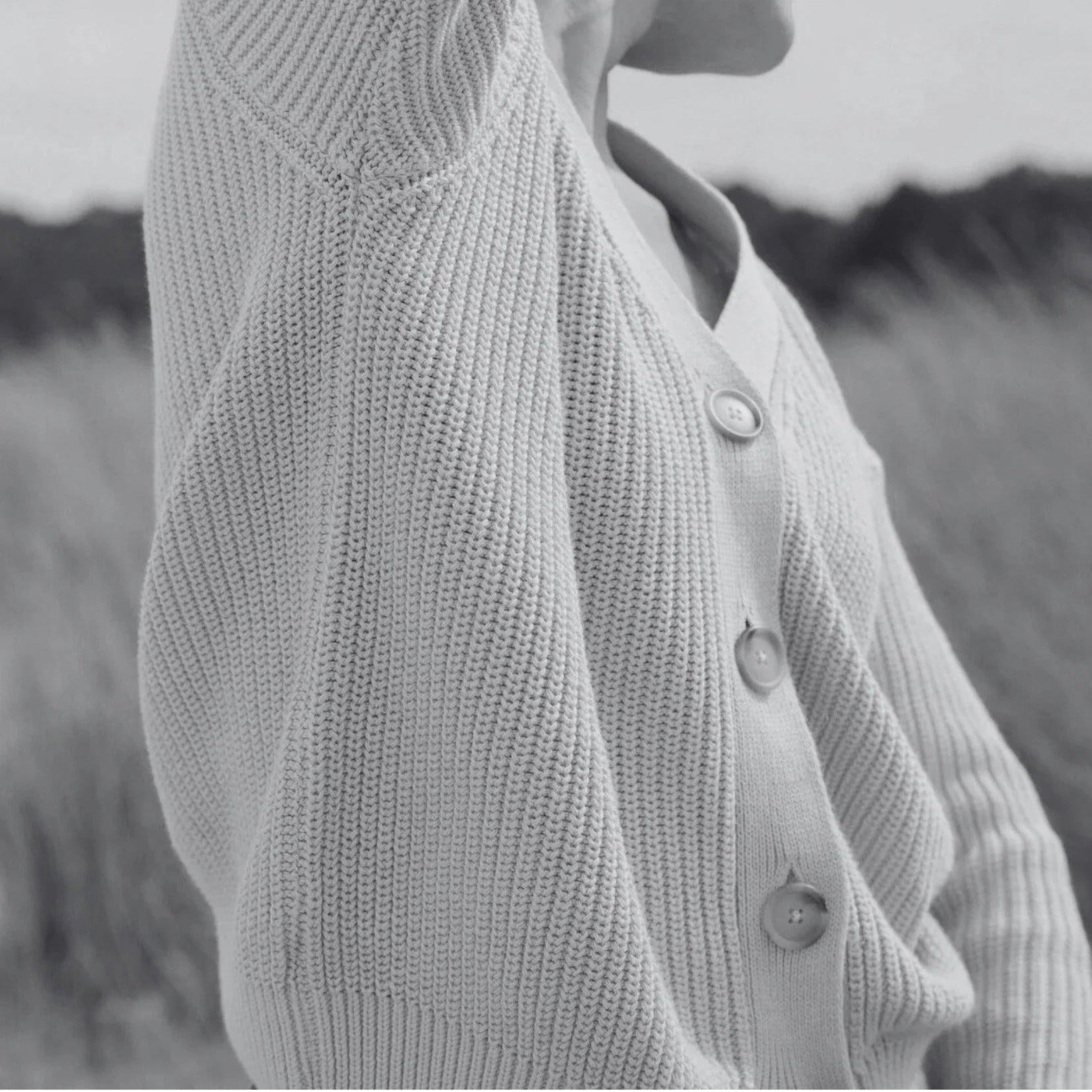 Maté Cotton Cardigan-Navy