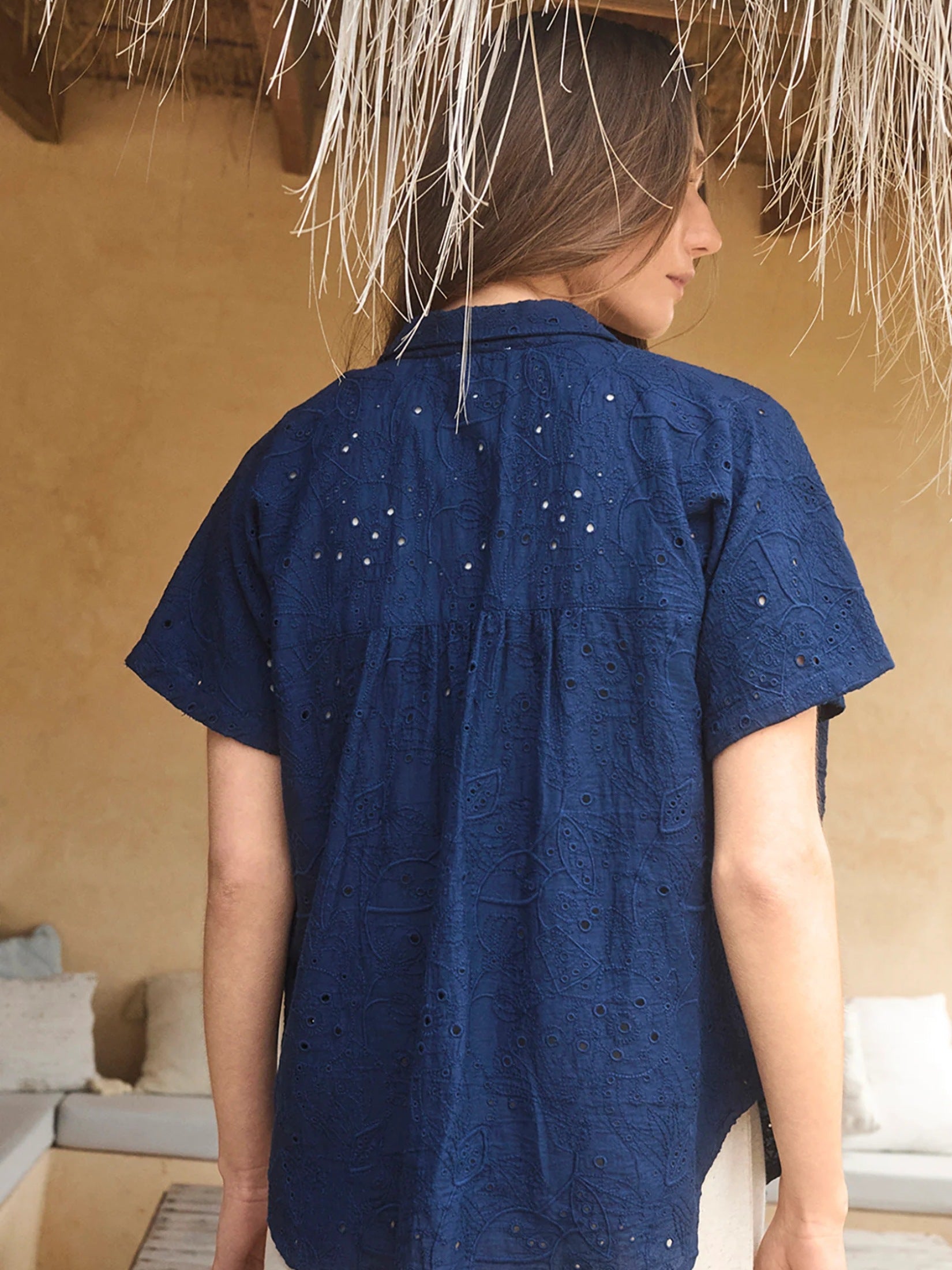 Short Sleeve Embroidery Shirt