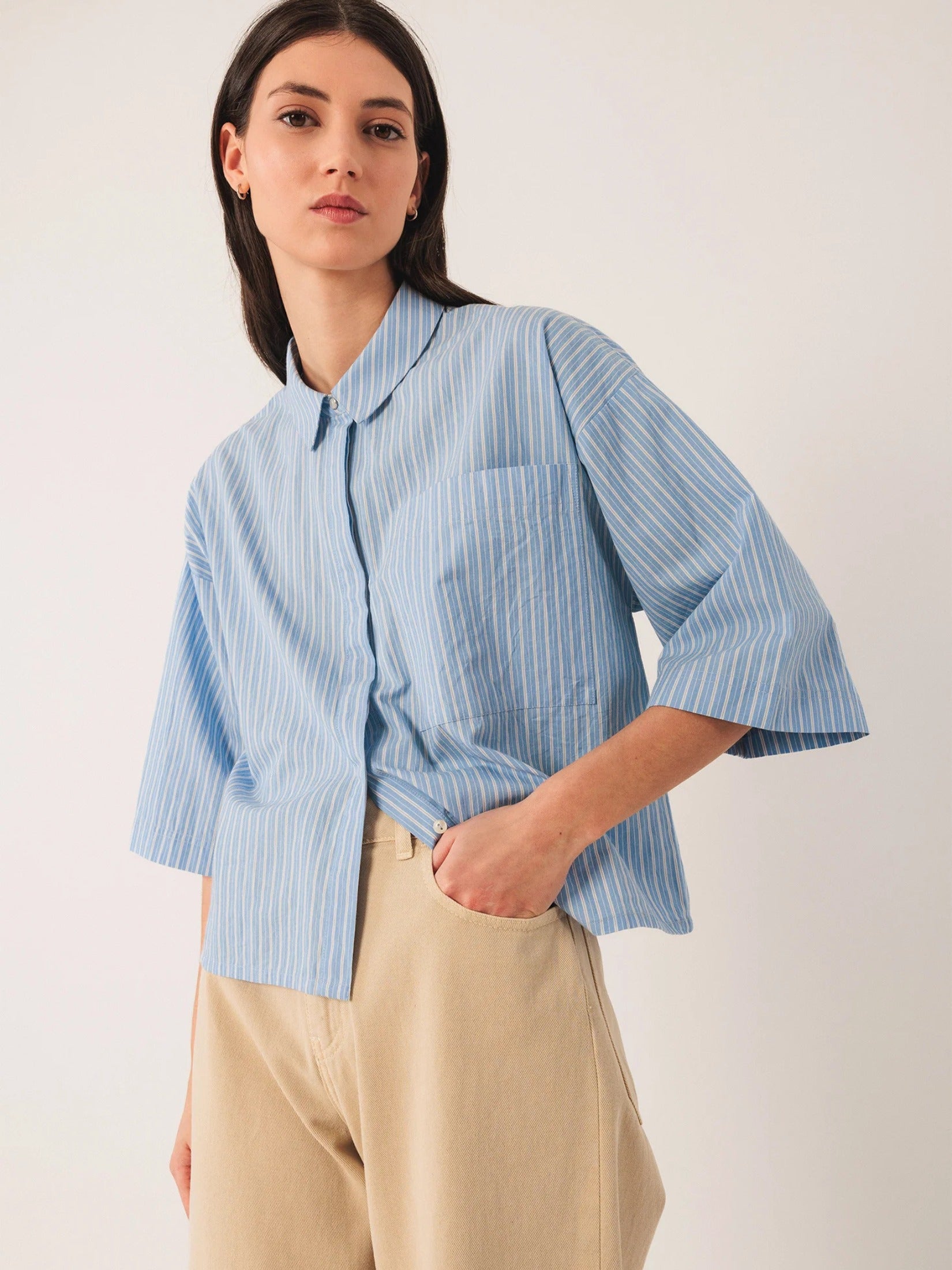 Boxy Striped Shirt