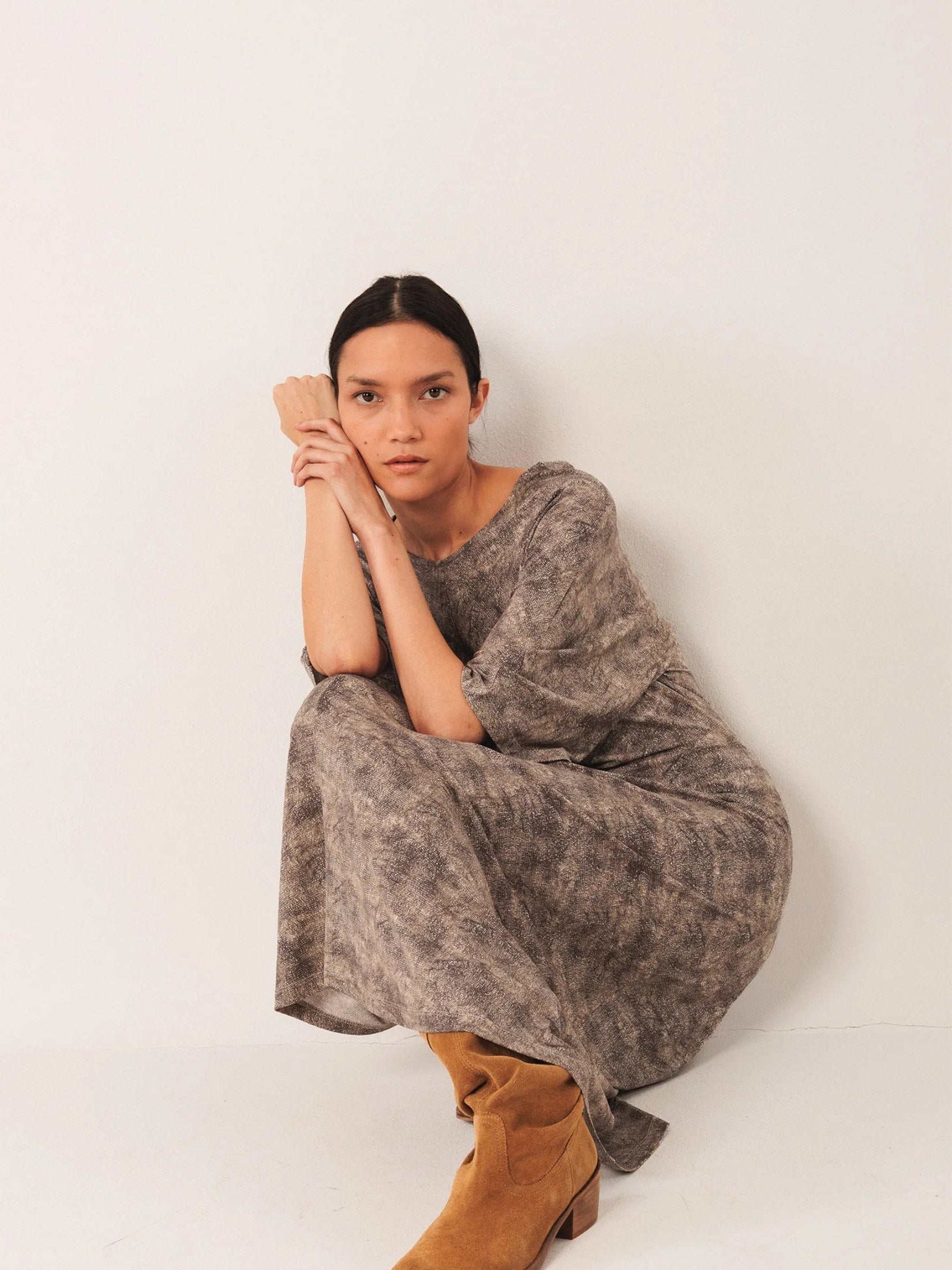 Netting Print Dress