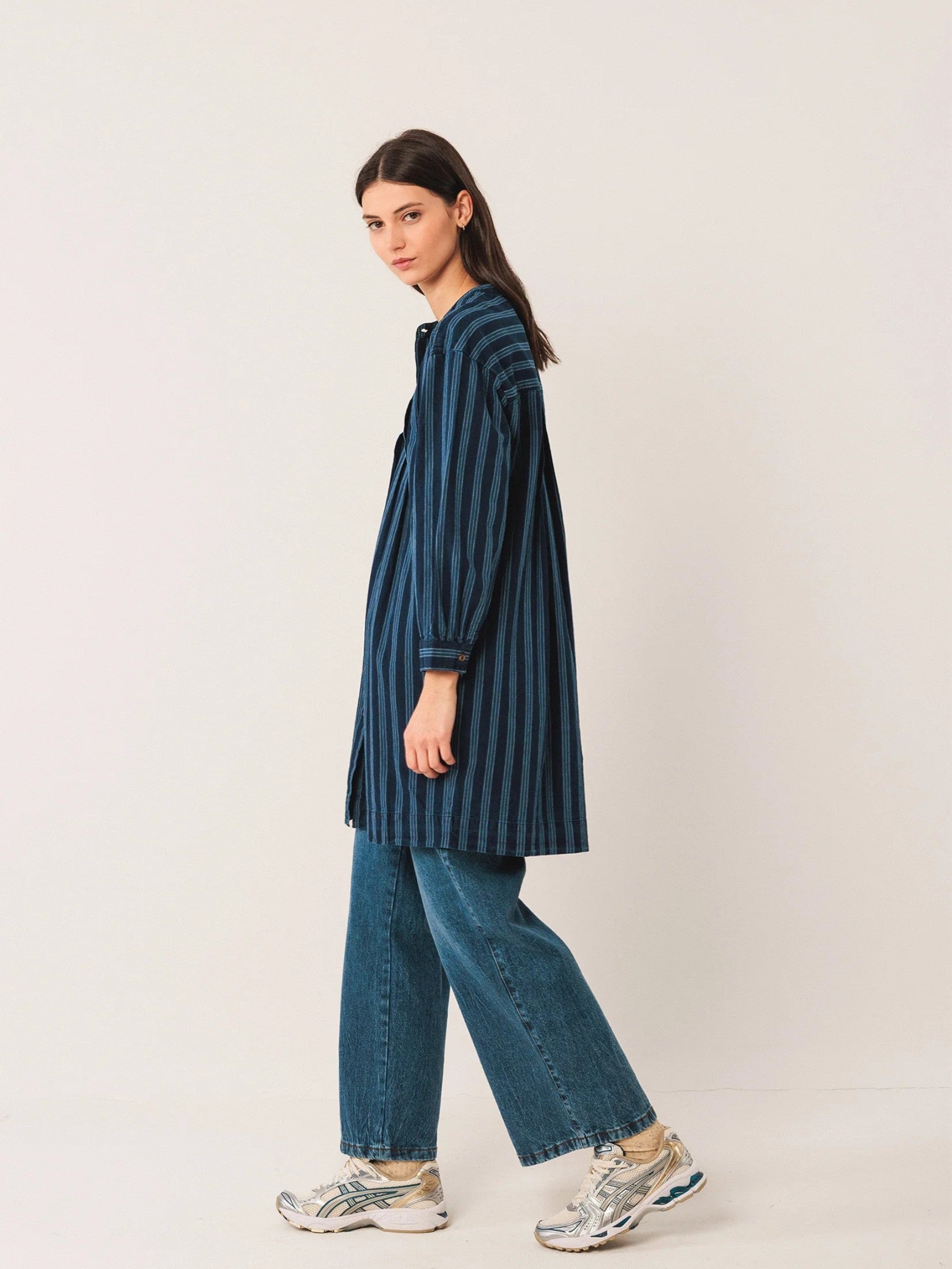 Pleated Cotton Dress