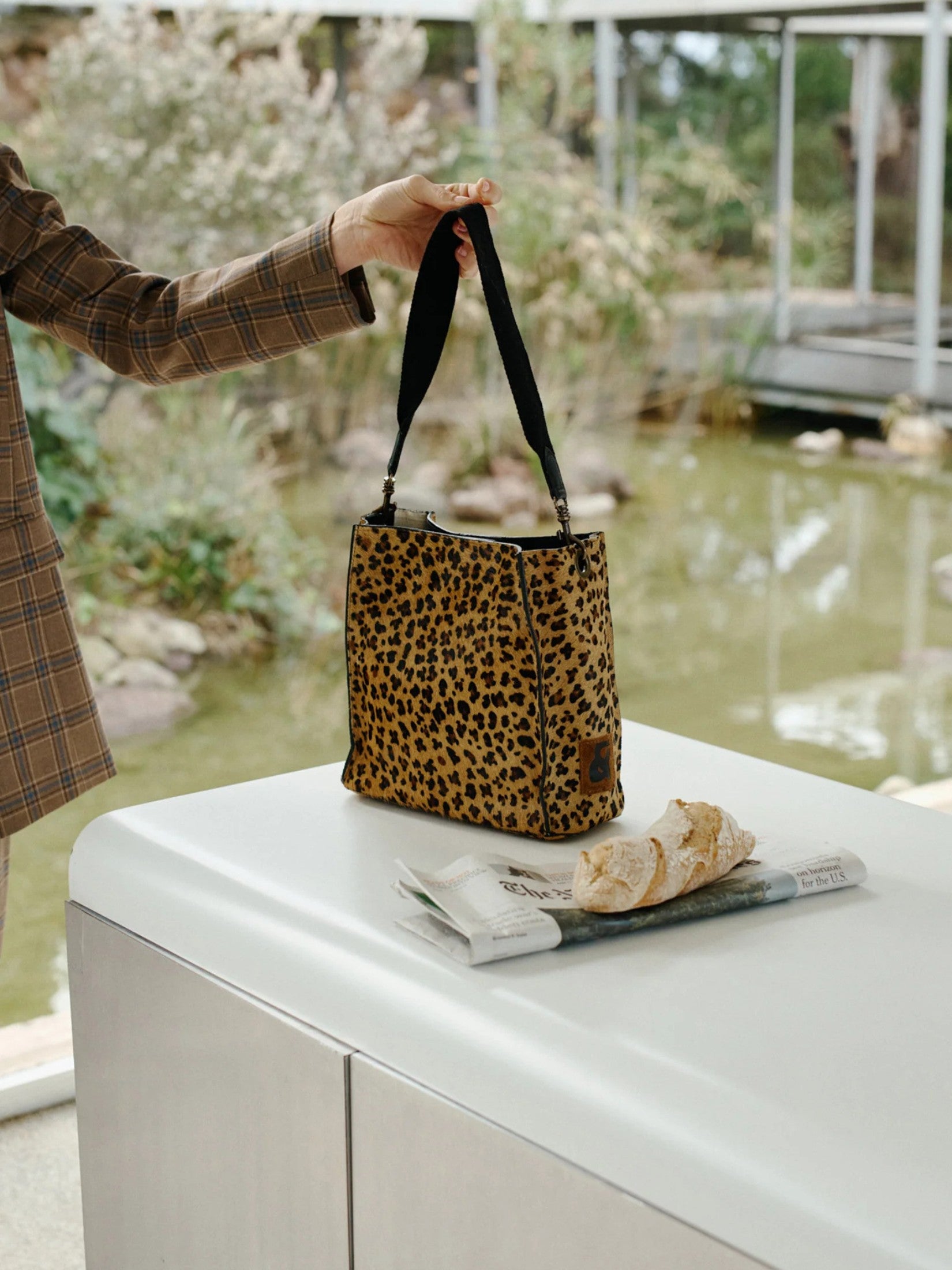 Leather Bucket Tote