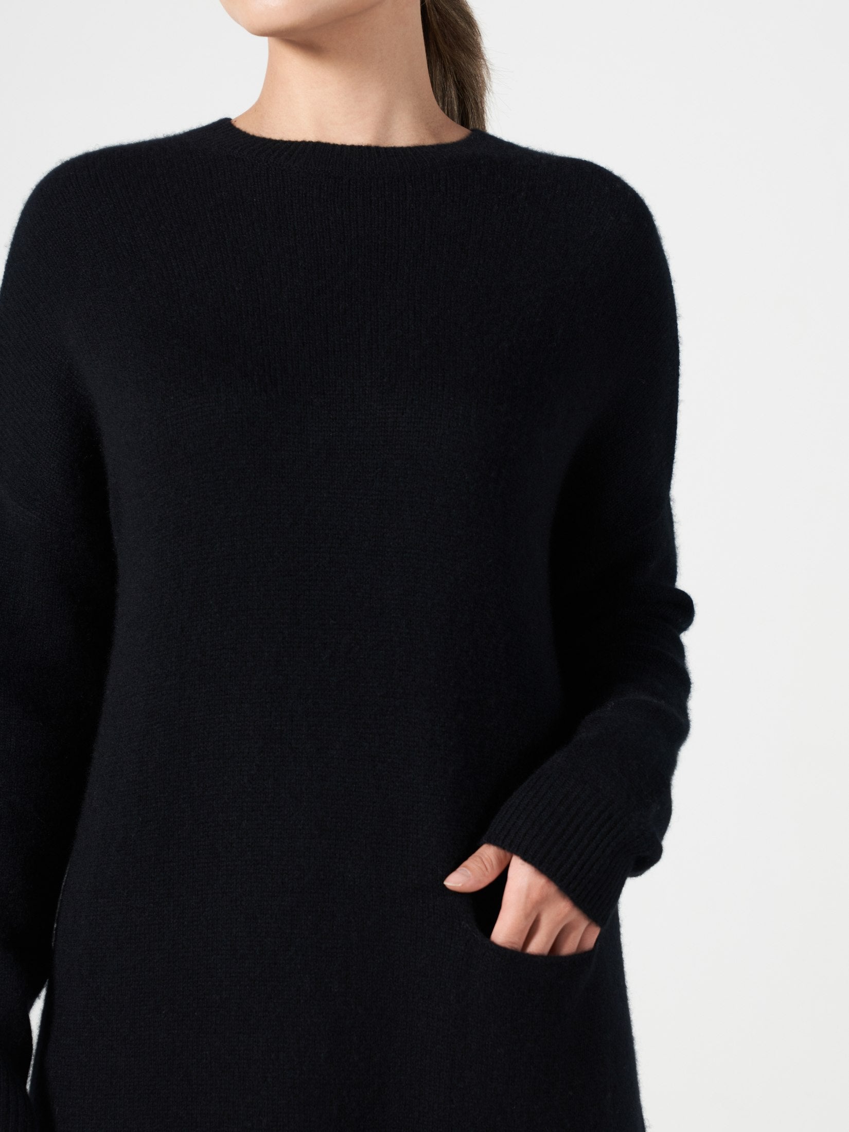 Cashmere One Pocket Loose Dress