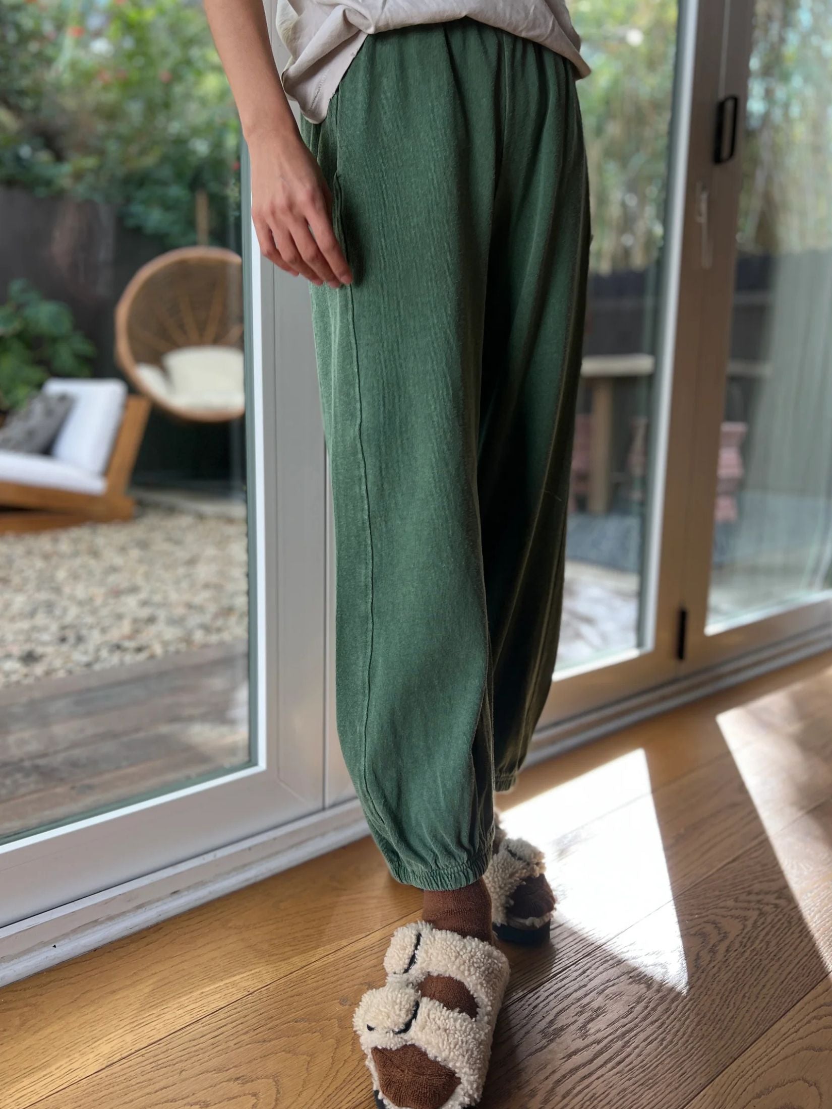 Cotton Balloon Jogger Pants