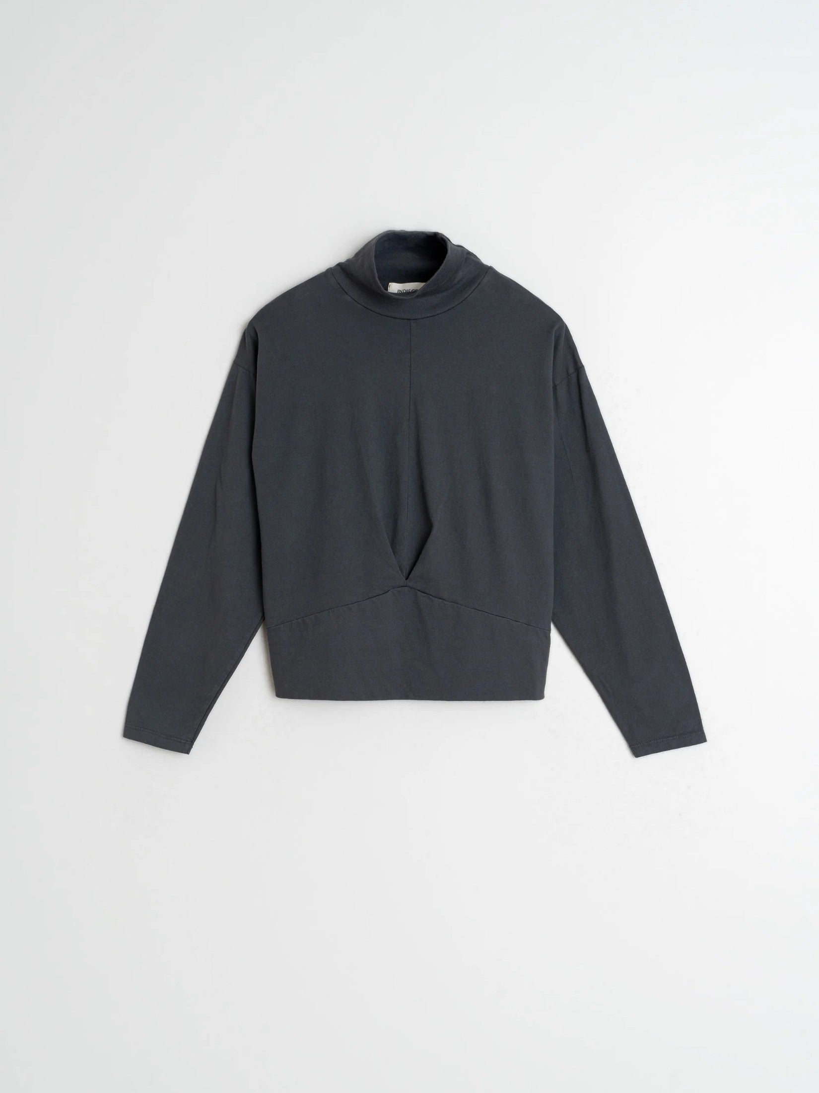 Ribbed Collar T-Shirt