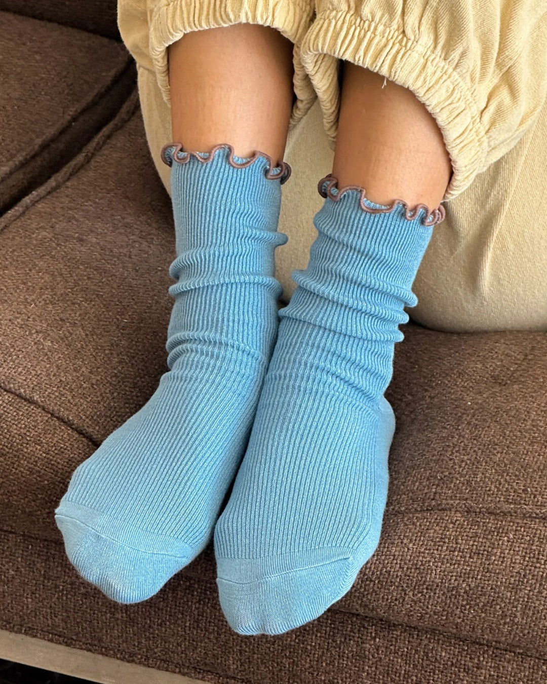 Ruffled Modal Socks