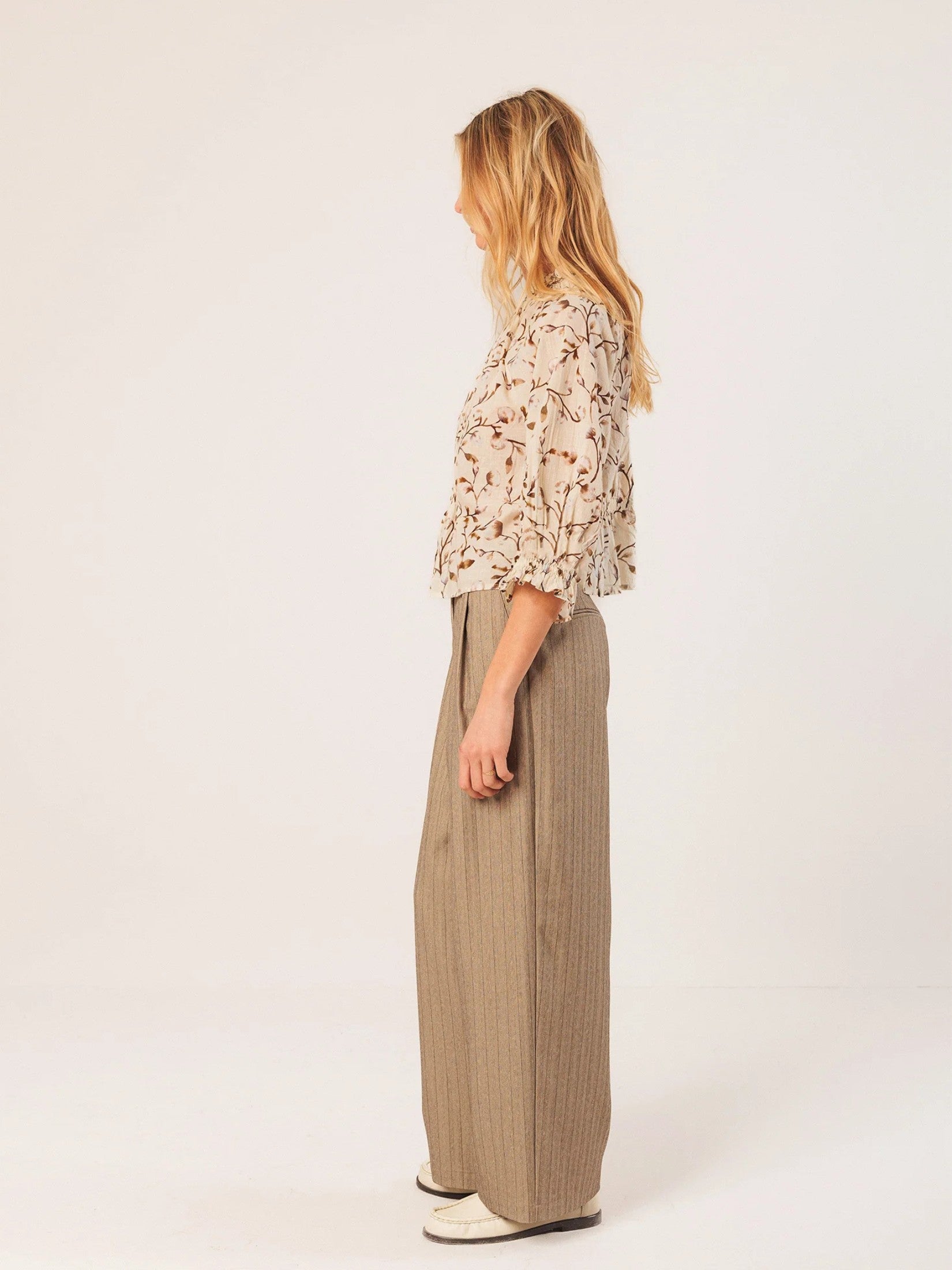 Elastic Cotton Blouse