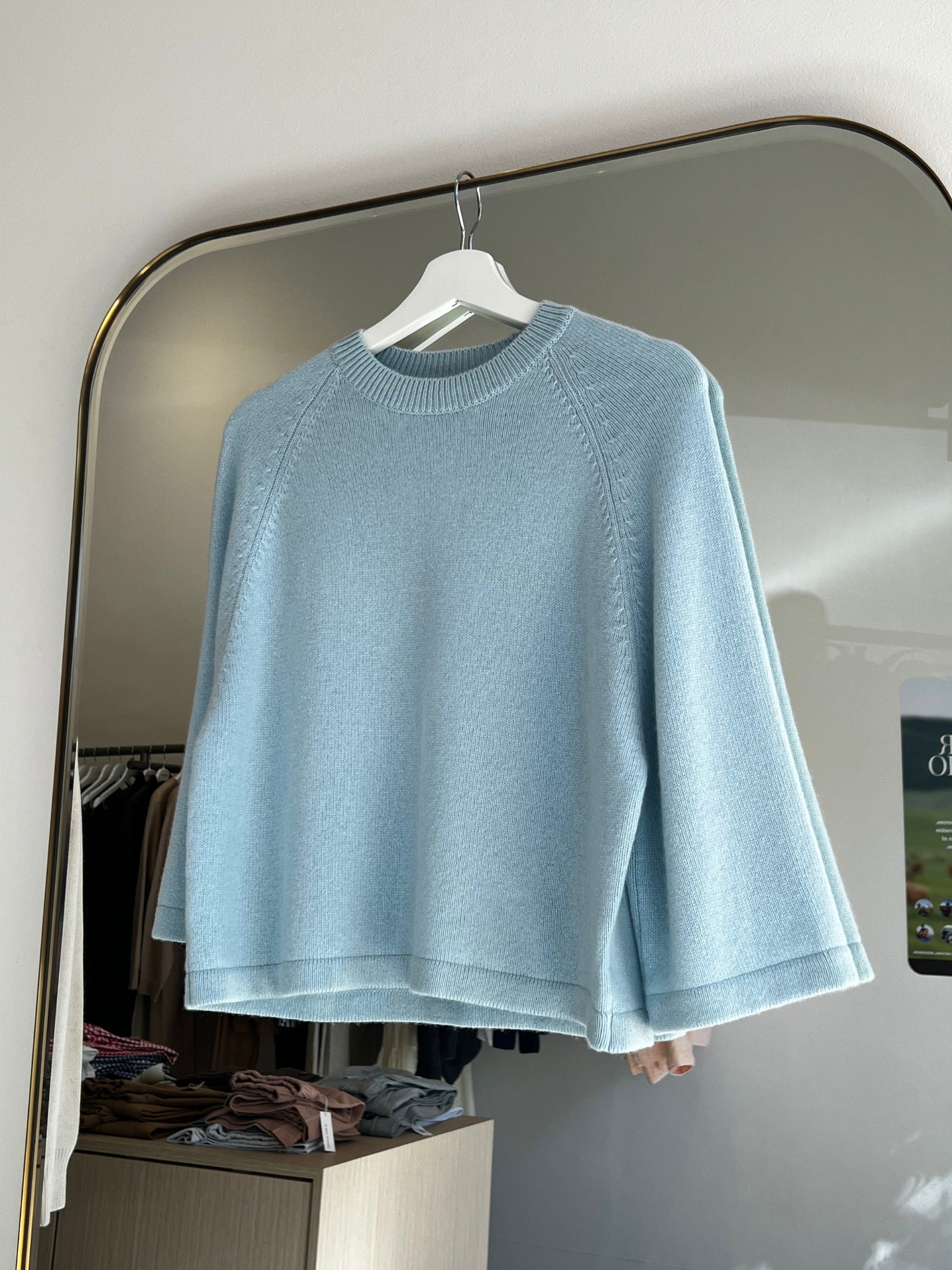 Quarter Sleeve Cashmere Sweater