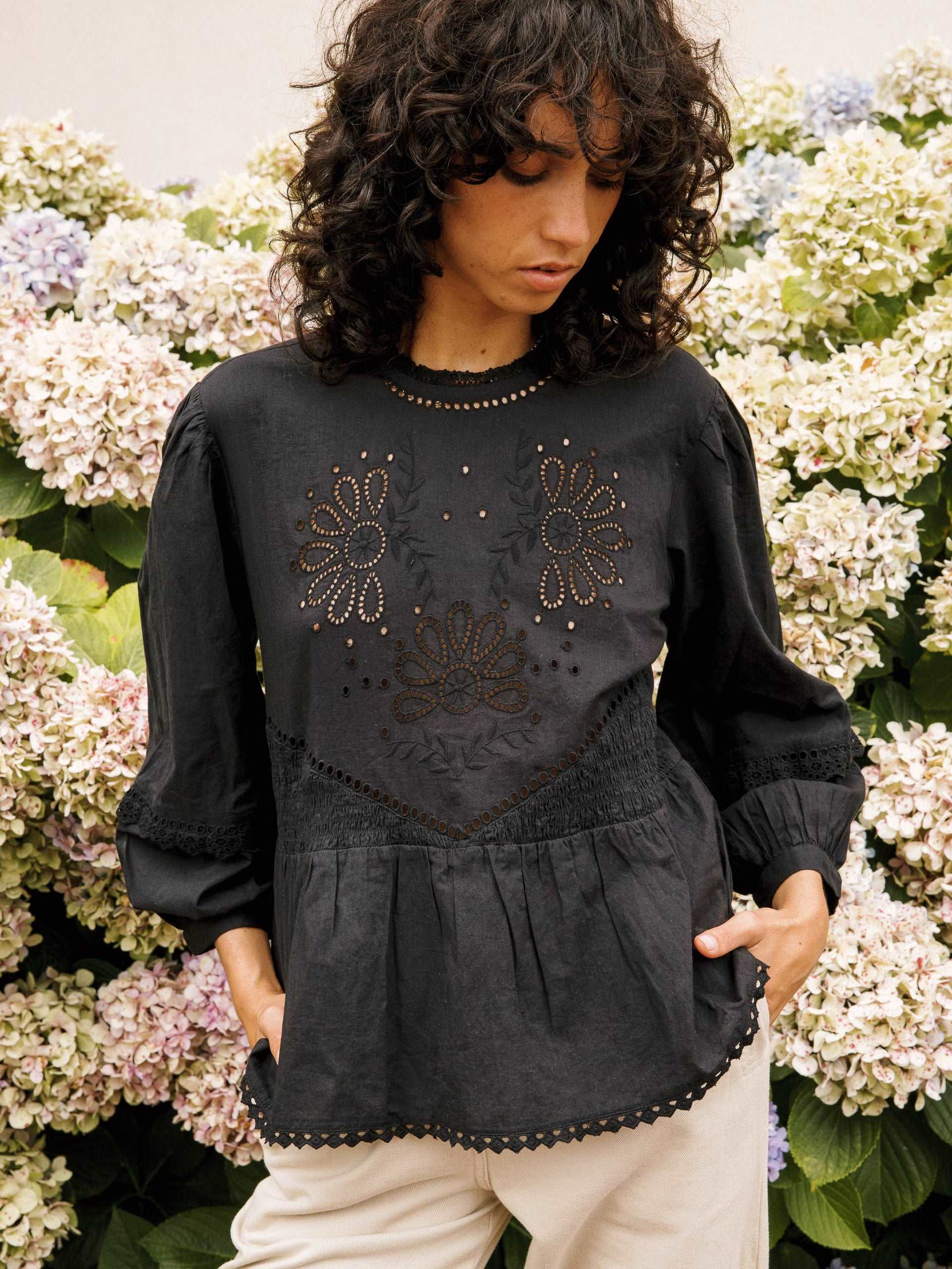 Cotton embroidery blouse