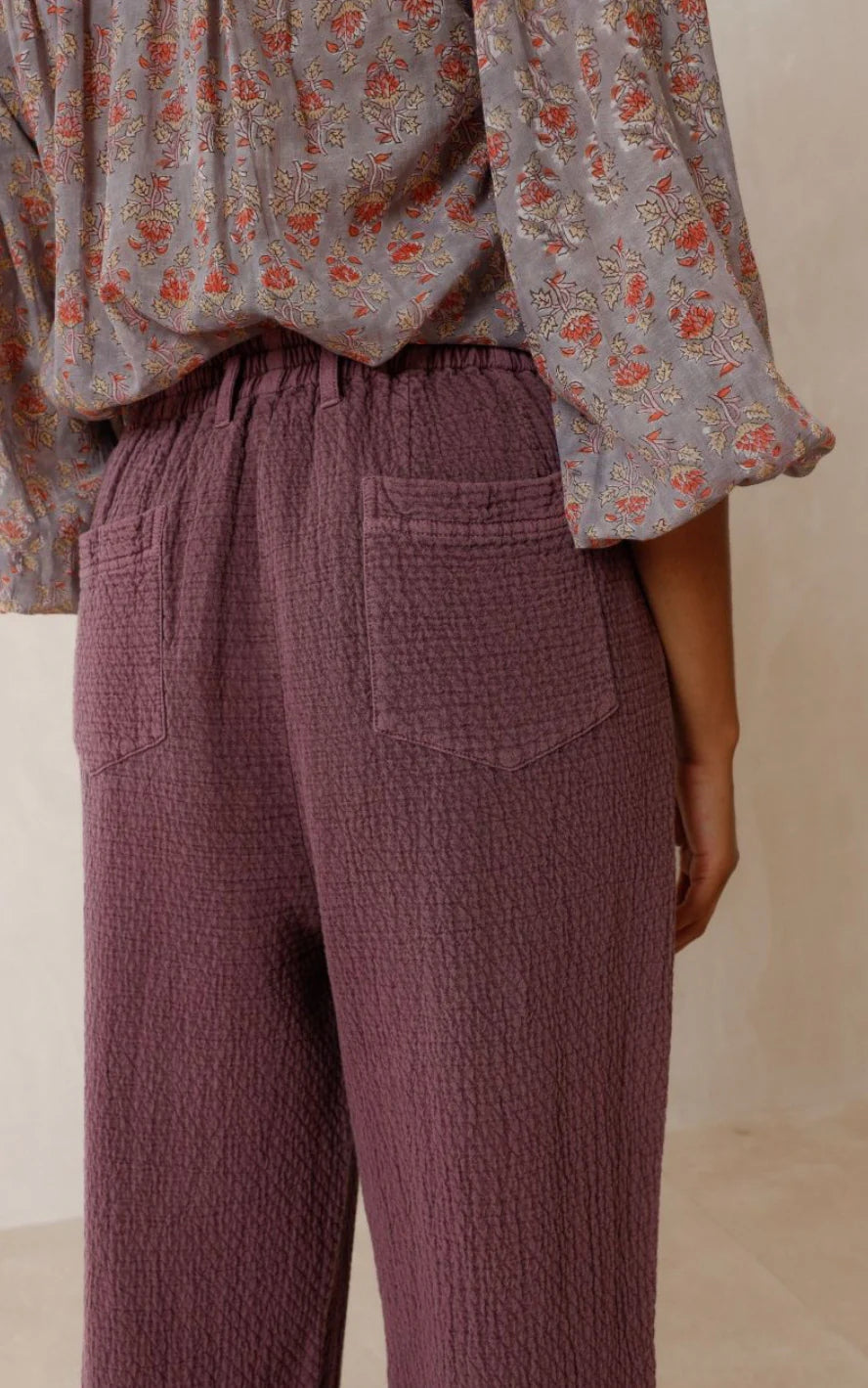 Cotton Rustic Jacquard Pants