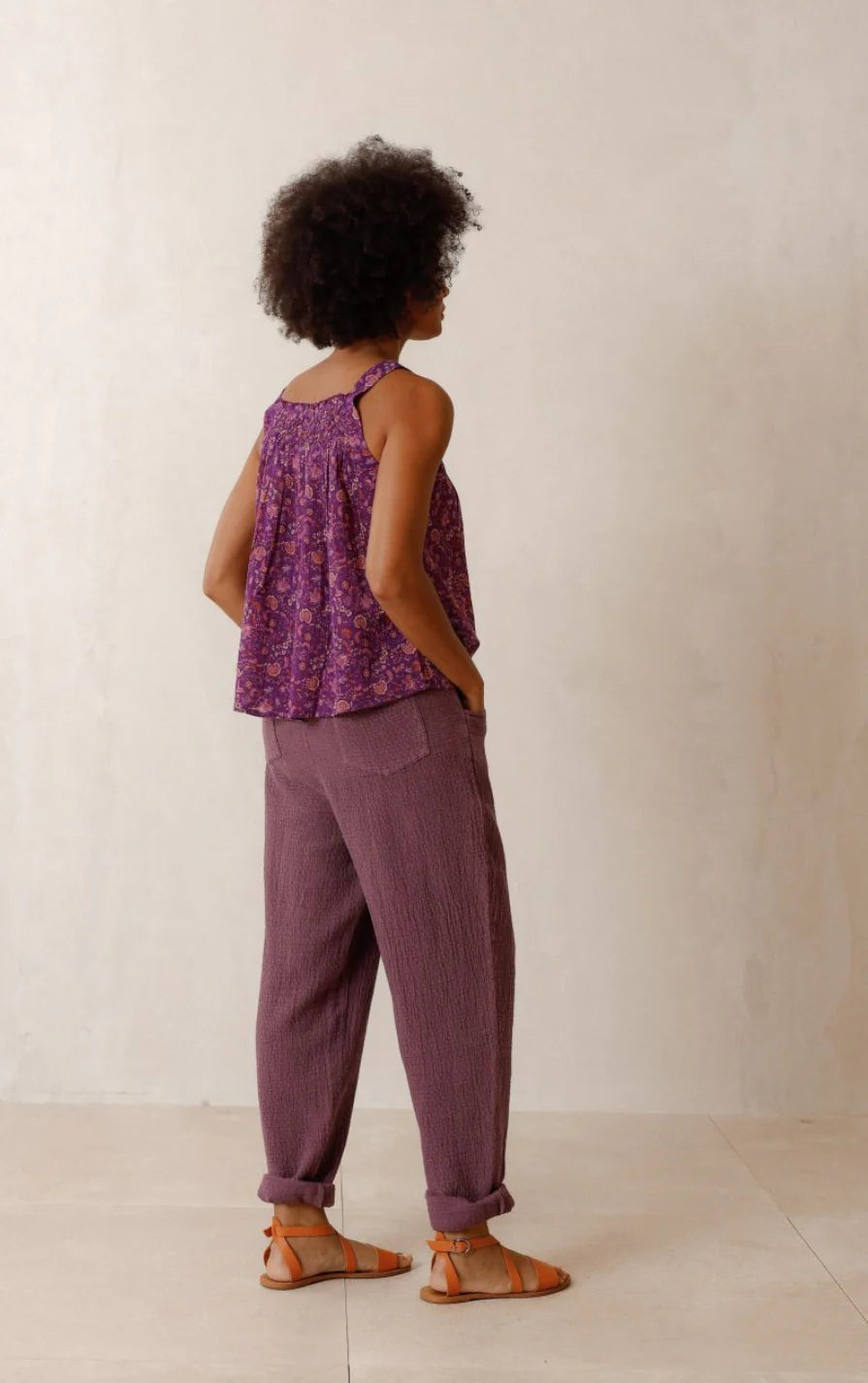 Cotton Rustic Jacquard Pants